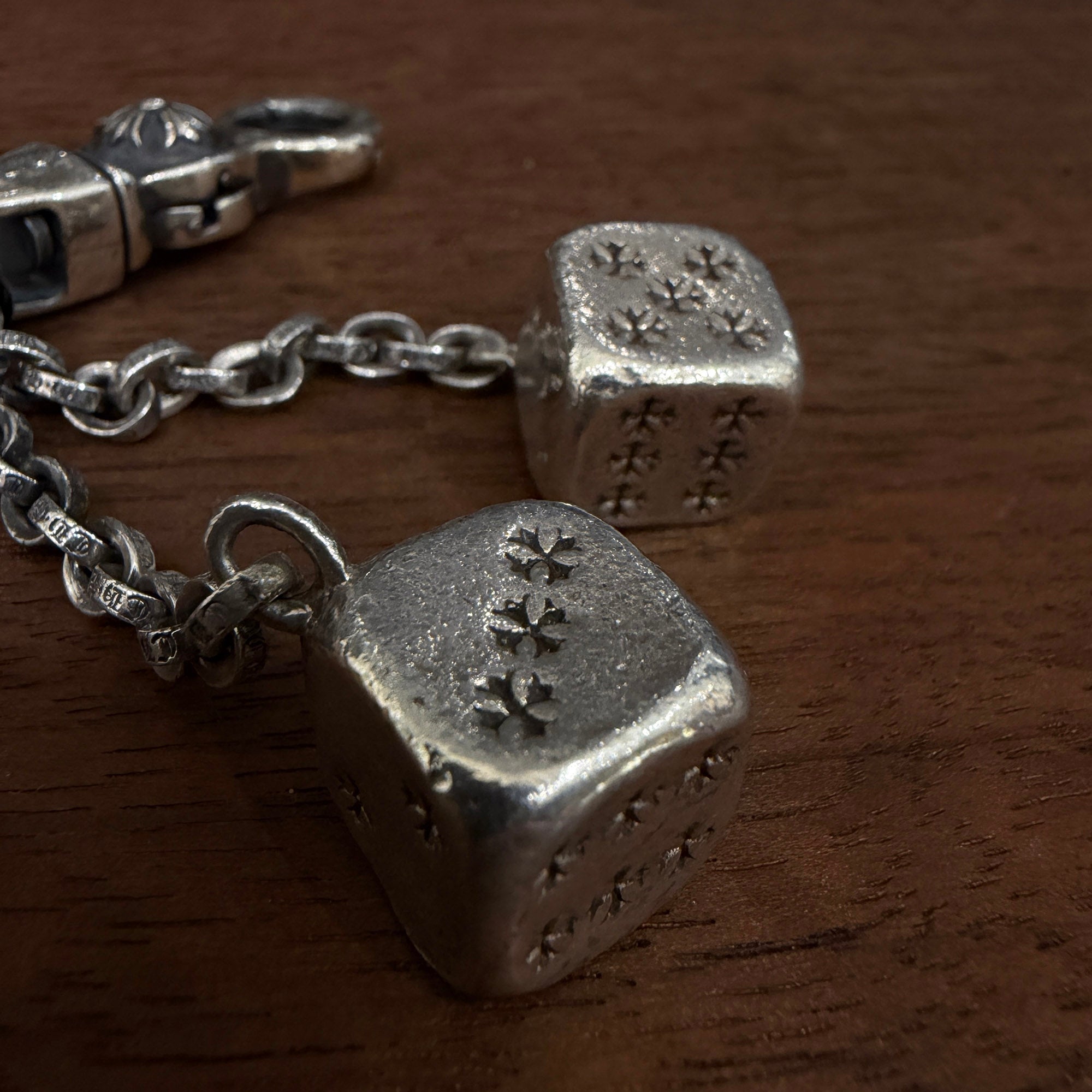 CHROME HEARTS Double Dice Key Chain クロムハーツ ダブルダイス キーチェーン