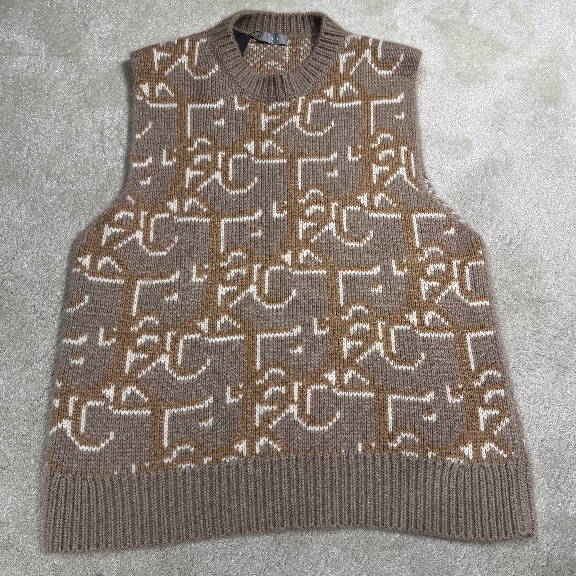 DIOR × Travis Scott 2022AW Cactus Jack Oversized Sleeveless Sweater 283M654AT357 Size M ディオール × トラヴィススコット カクタスジャック オーバーサイズ ノースリーブセーター サイズM