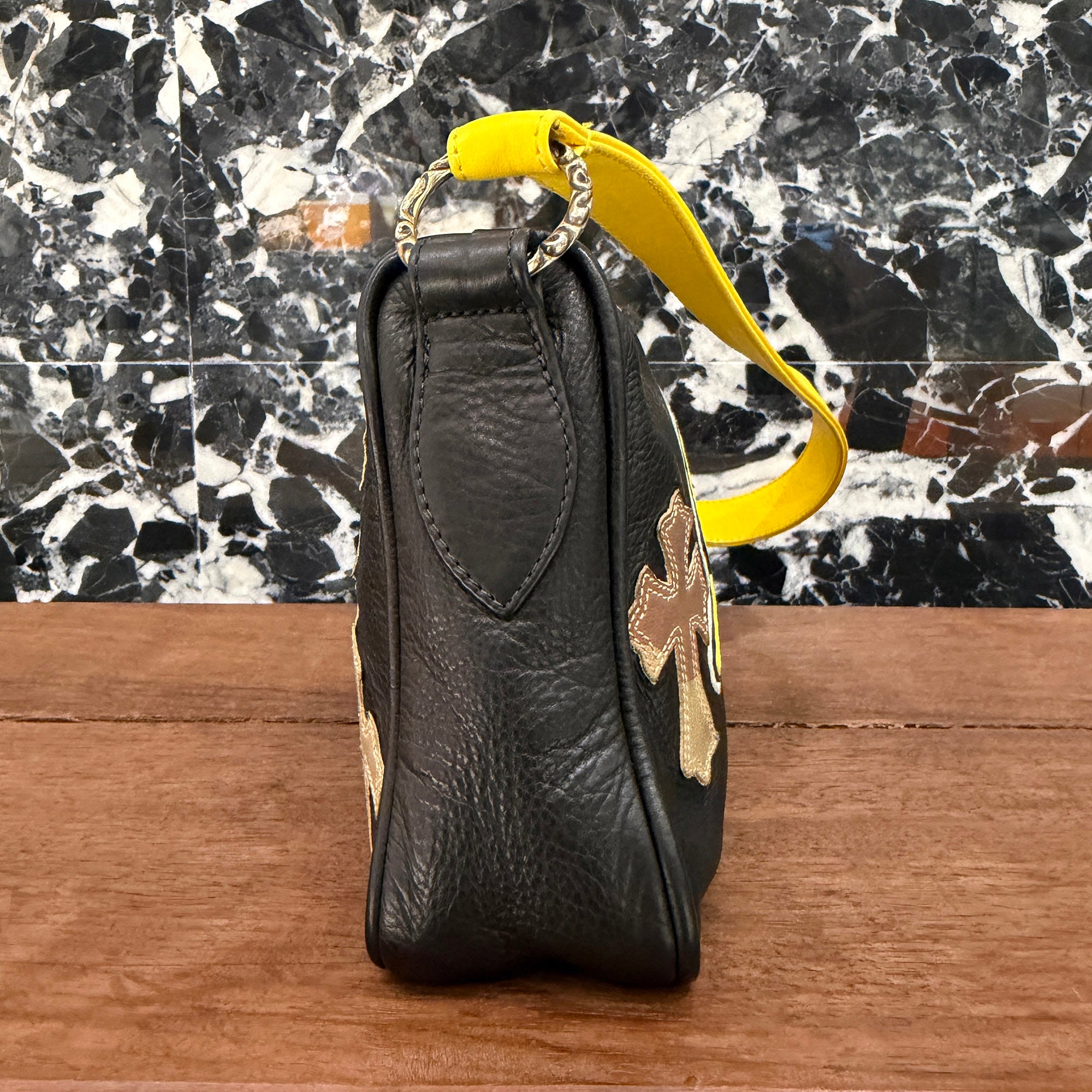 CHROME HEARTS × MATTY BOY CHICKEN NUGGET SEX RECORDS Camo Leather Cross Patch Shoulder Bag クロムハーツ × マッティボーイ チキンナゲット セックスレコード カモ レザークロスパッチ ショルダーバッグ