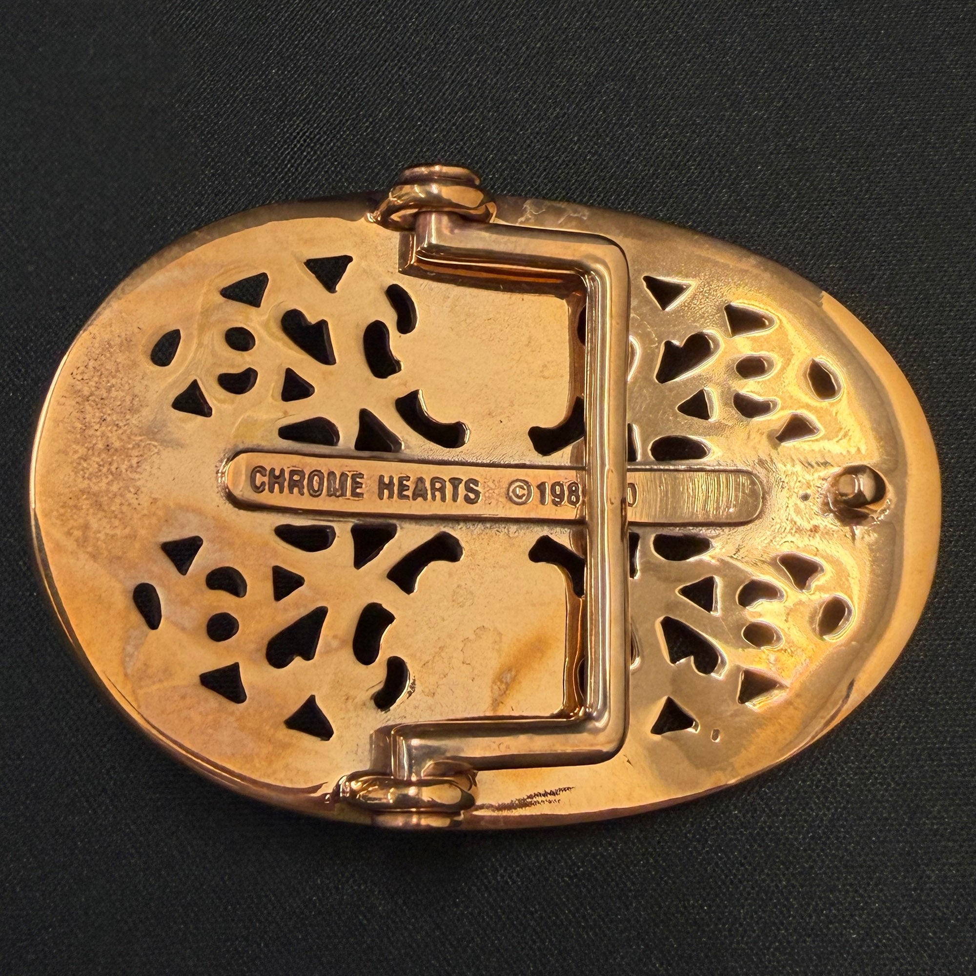 CHROME HEARTS Classic Oval Cross Belt Buckle Bronze クロムハーツ クラシック オーバル ベルトバックル ブロンズ