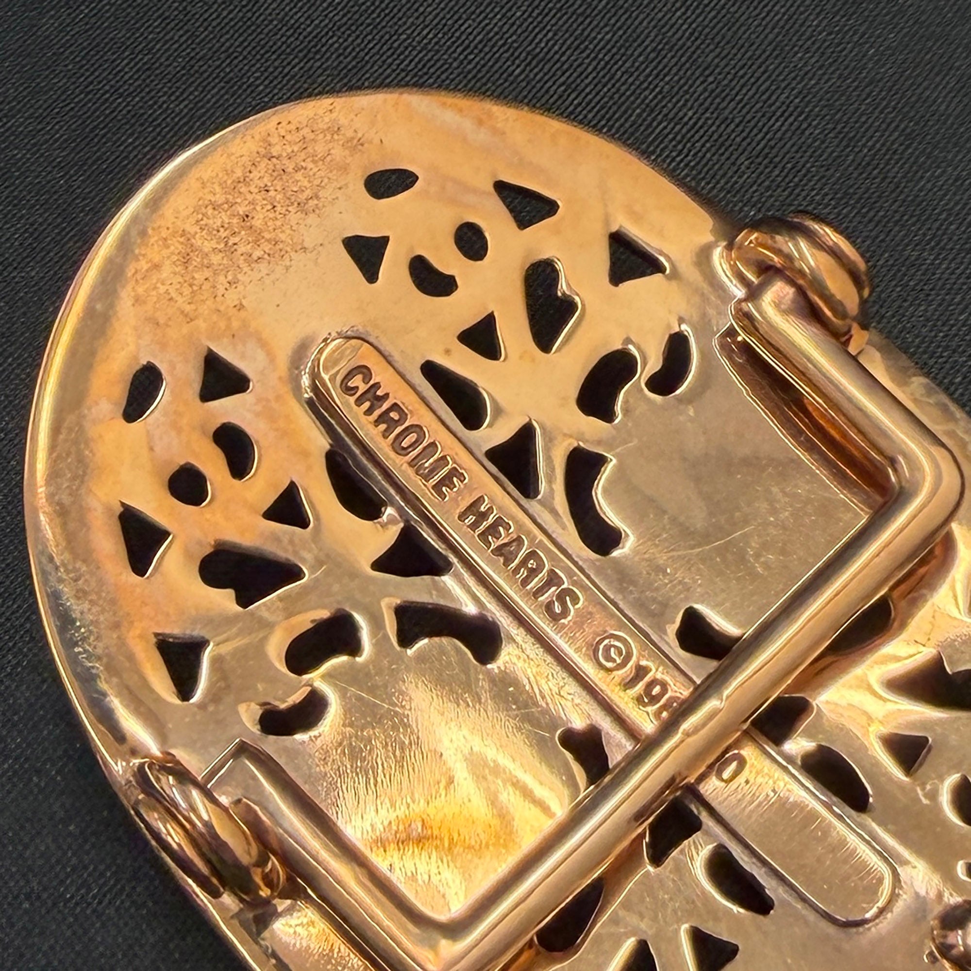 CHROME HEARTS Classic Oval Cross Belt Buckle Bronze クロムハーツ クラシック オーバル ベルトバックル ブロンズ