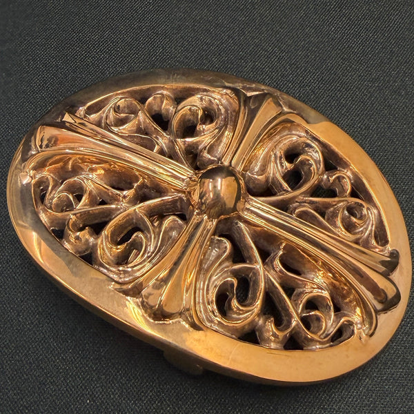 CHROME HEARTS Classic Oval Cross Belt Buckle Bronze クロムハーツ クラシック オーバル ベルトバックル ブロンズ