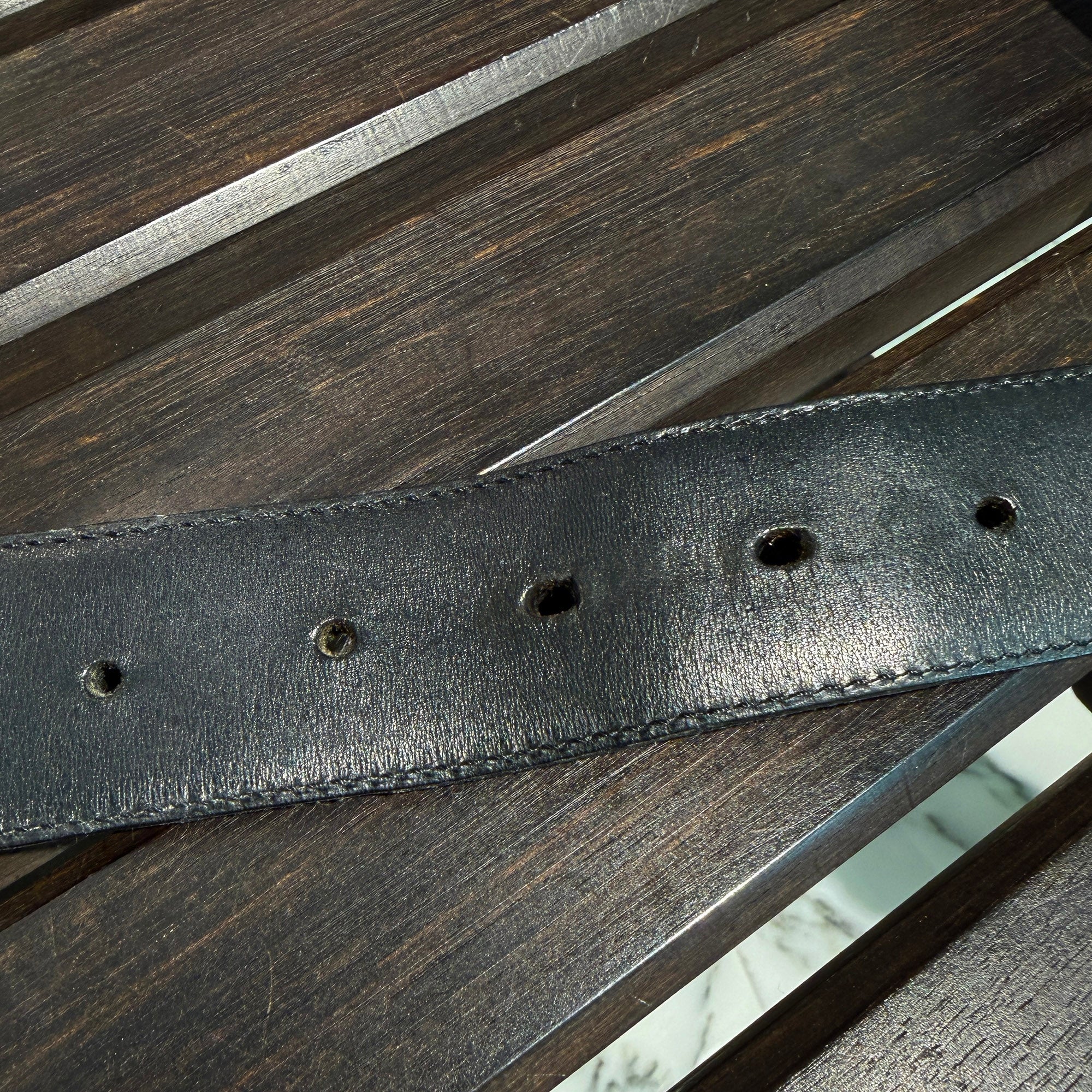 CHROME HEARTS 3PC Roller Leather Belt Size 32 inch クロムハーツ 3PC ローラー レザーベルト サイズ32インチ