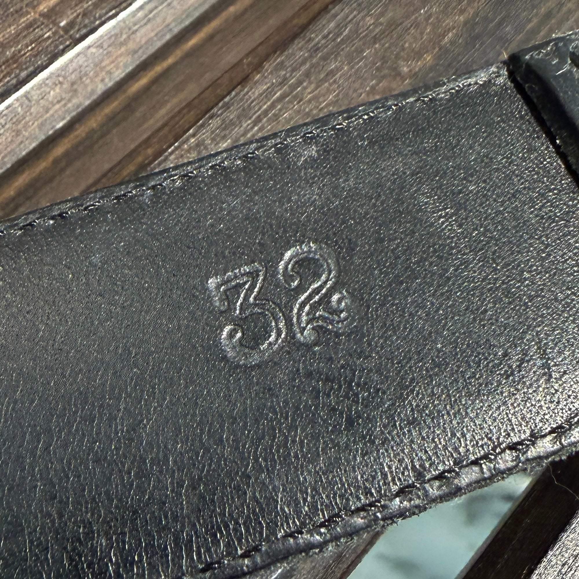 CHROME HEARTS 3PC Roller Leather Belt Size 32 inch クロムハーツ 3PC ローラー レザーベルト サイズ32インチ