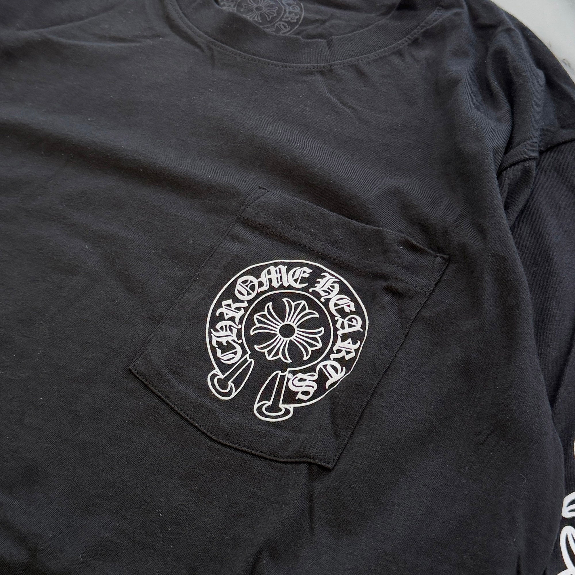 CHROME HEARTS London Limited Floral Cross Horseshoe Long Sleeve Tee L クロムハーツ ロンドン限定 フローラルクロス ホースシュー ロングスリーブ Tシャツ サイズL