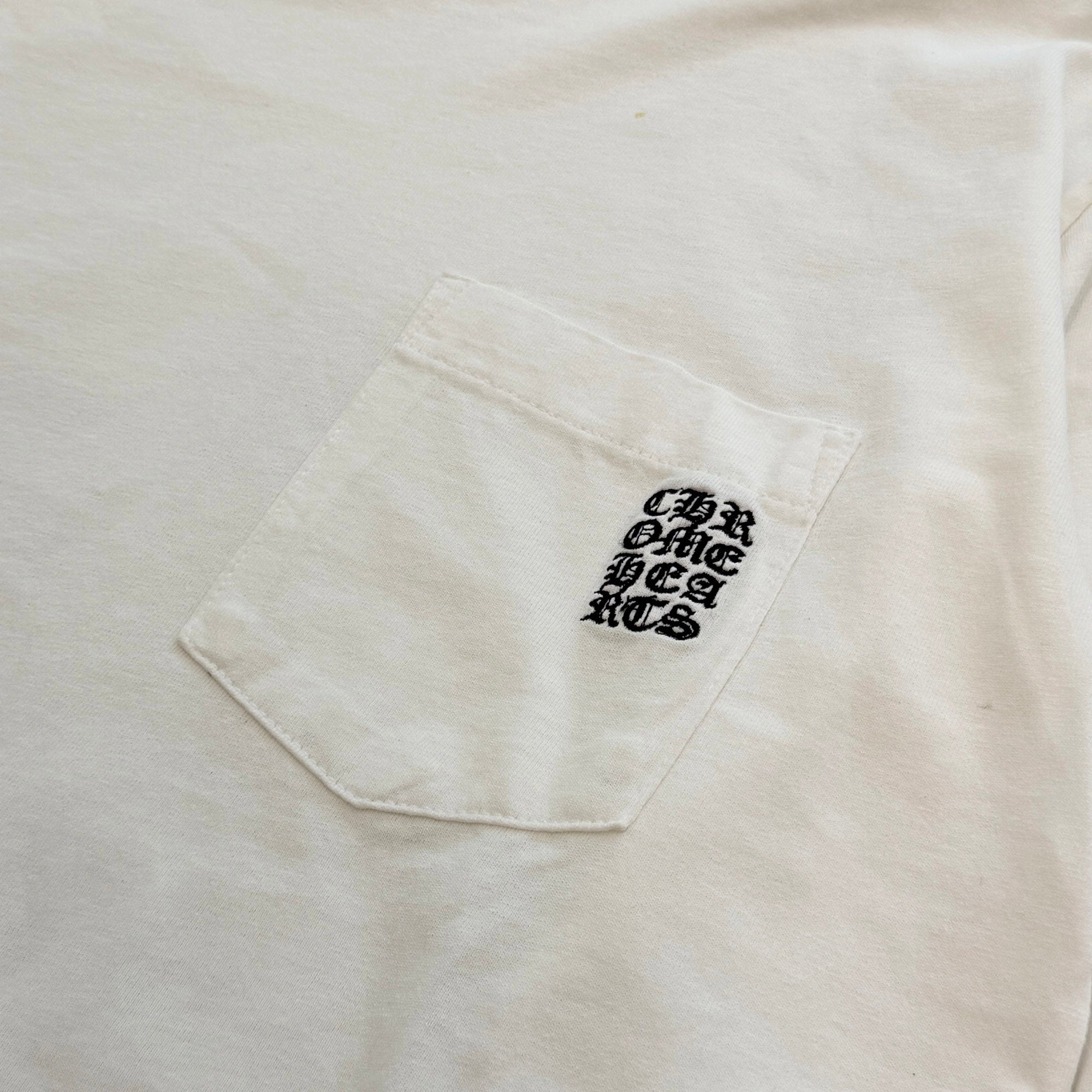 CHROME HEARTS Y NOT Vertical Logo Cross Embroidery Long Sleeve Tee Size M クロムハーツ ワイノット バーティカルロゴ クロス刺繍 ロングスリーブTシャツ サイズM