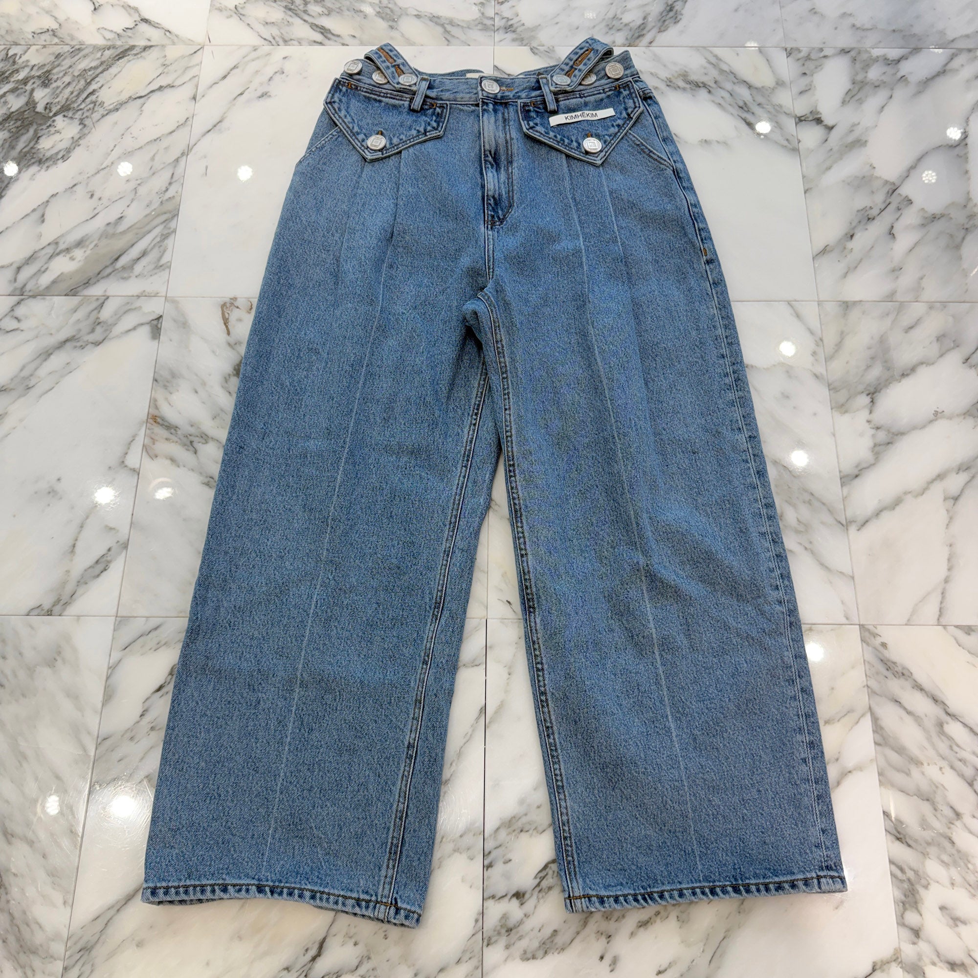 KIMHEKIM 2026AW Front Pleats Wide Denim Pants KHK-JN071-SB Size 31 キムヘキム フロントプリーツワイドデニムパンツ サイズ31