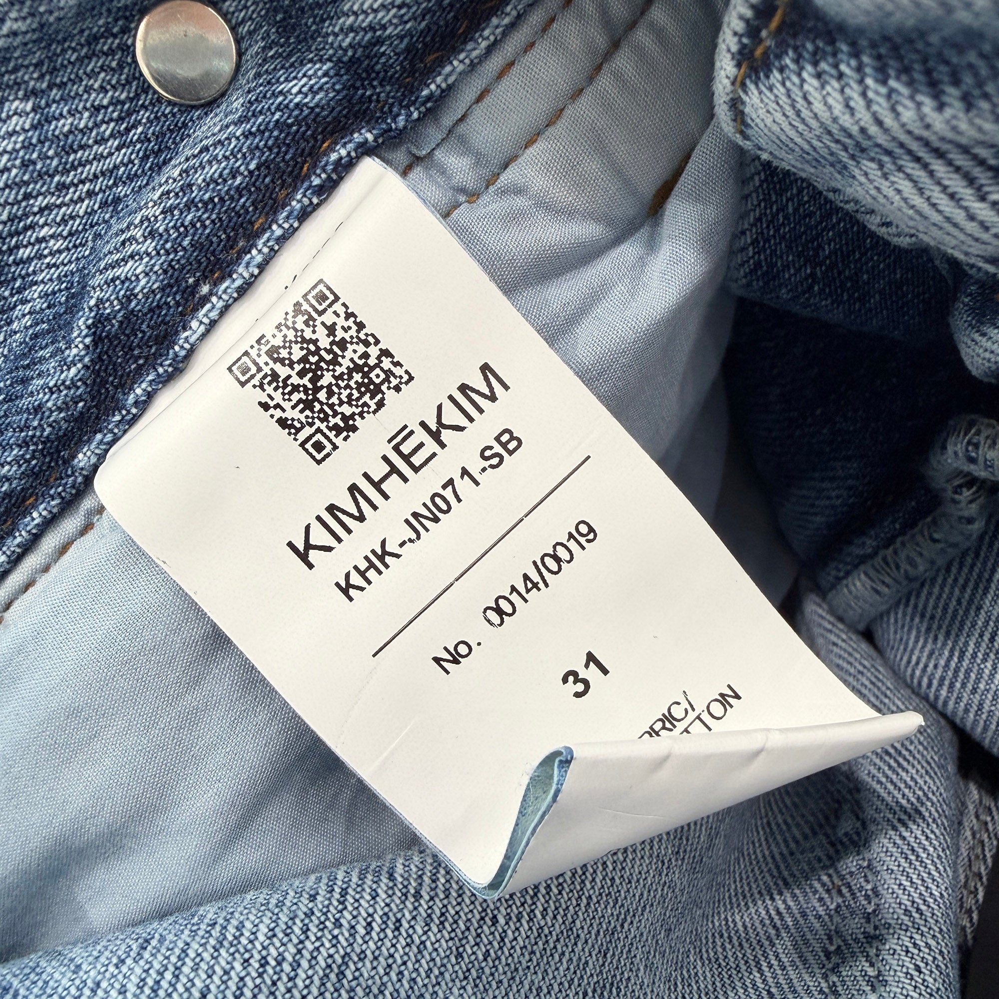 KIMHEKIM 2026AW Front Pleats Wide Denim Pants KHK-JN071-SB Size 31 キムヘキム フロントプリーツワイドデニムパンツ サイズ31