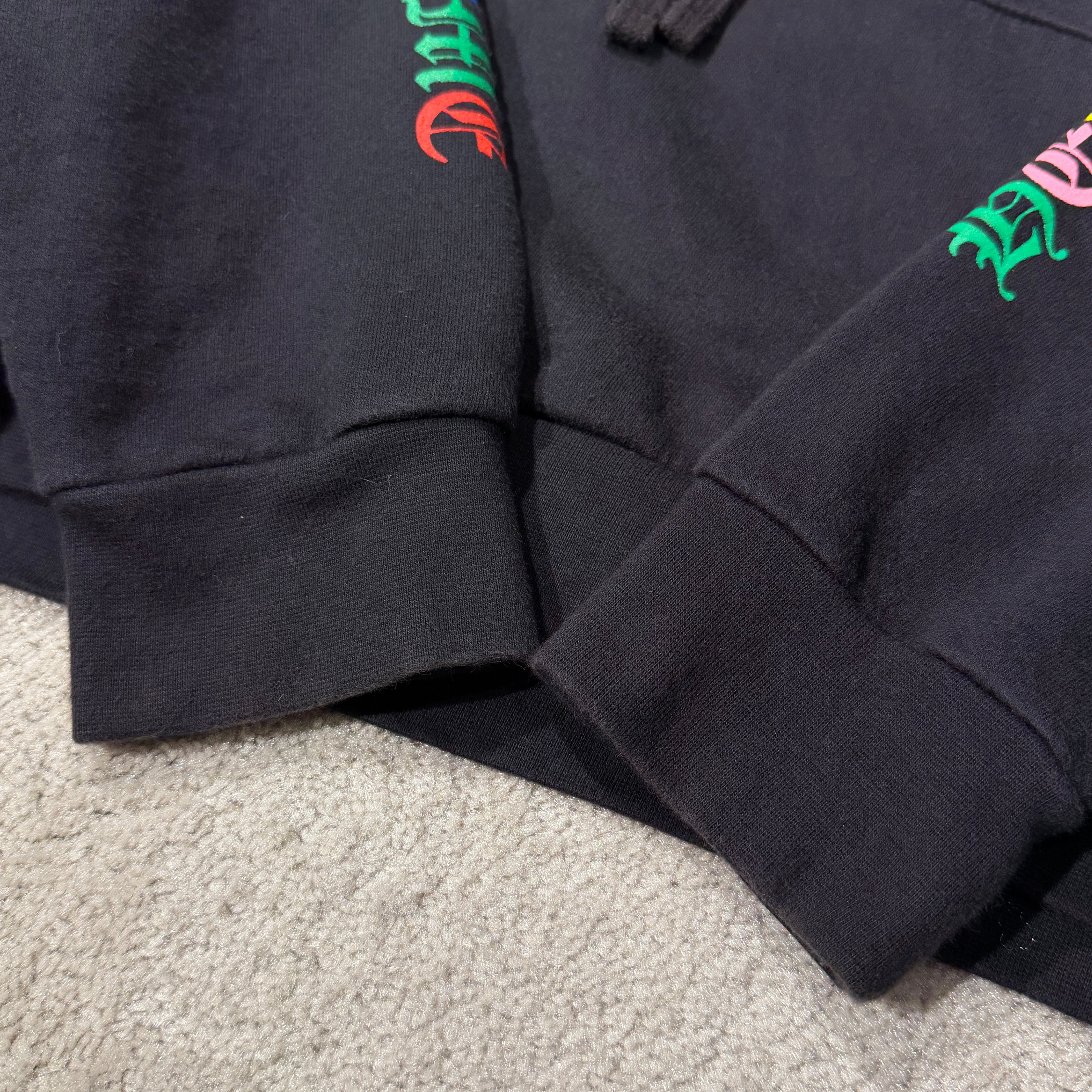 CHROME HEARTS Multi Color Cemetery Cross Pullover Hoodie Size L クロムハーツ マルチカラー セメタリークロス プルオーバー フーディ サイズL