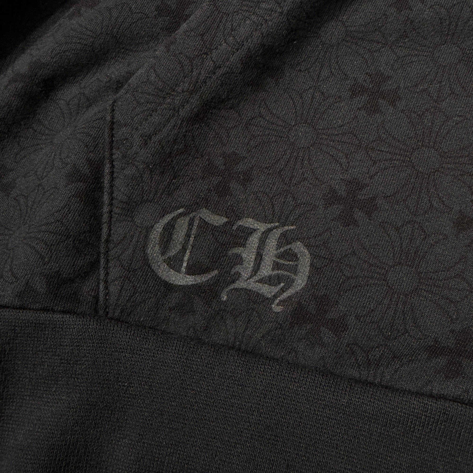 CHROME HEARTS Vertical Logo CH Plus Pullover Hoodie Size XL クロムハーツ ヴァーティカルロゴ CHプラス総柄 プルオーバーフーディ サイXL