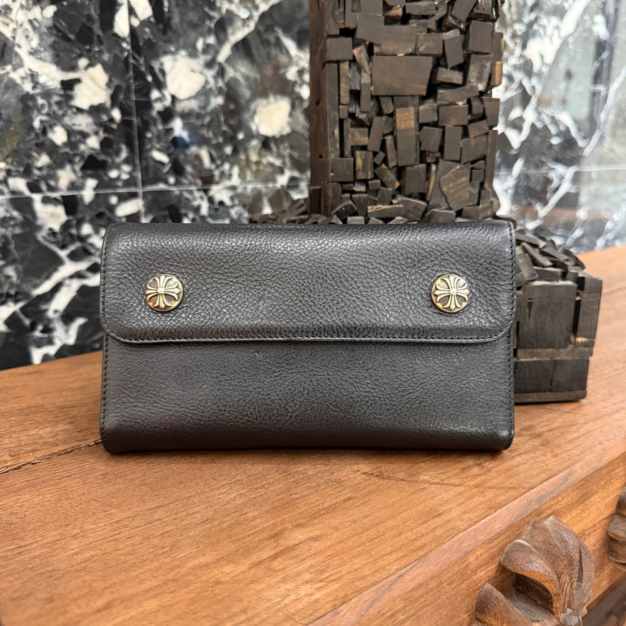 CHROME HEARTS Wave Cross Ball Wallet クロムハーツ ウェーブクロスボール ウォレット