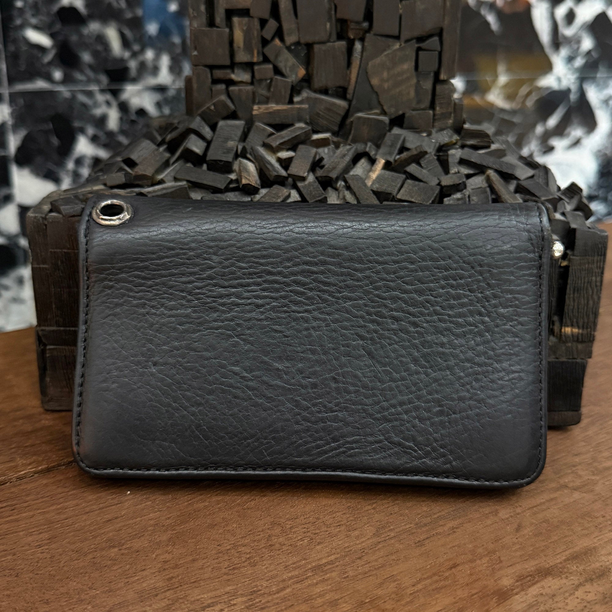 CHROME HEARTS 1 Zip Cross Patch Leather Wallet クロムハーツ 1