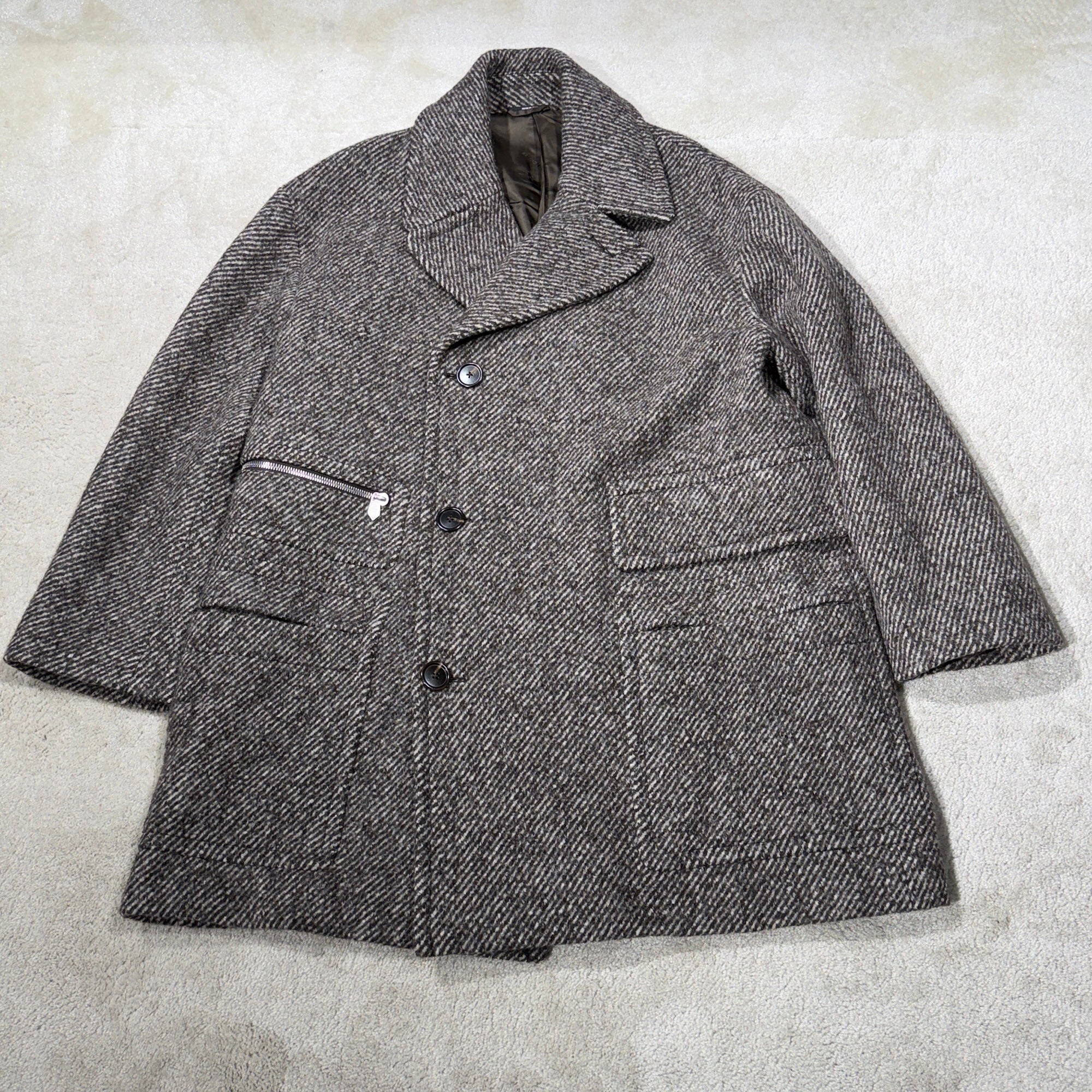HERMES 2022AW Side Zip Wool Double Breasted Coat Size 50 エルメス サイドジップ ウール ダブルブレストコート サイズ50