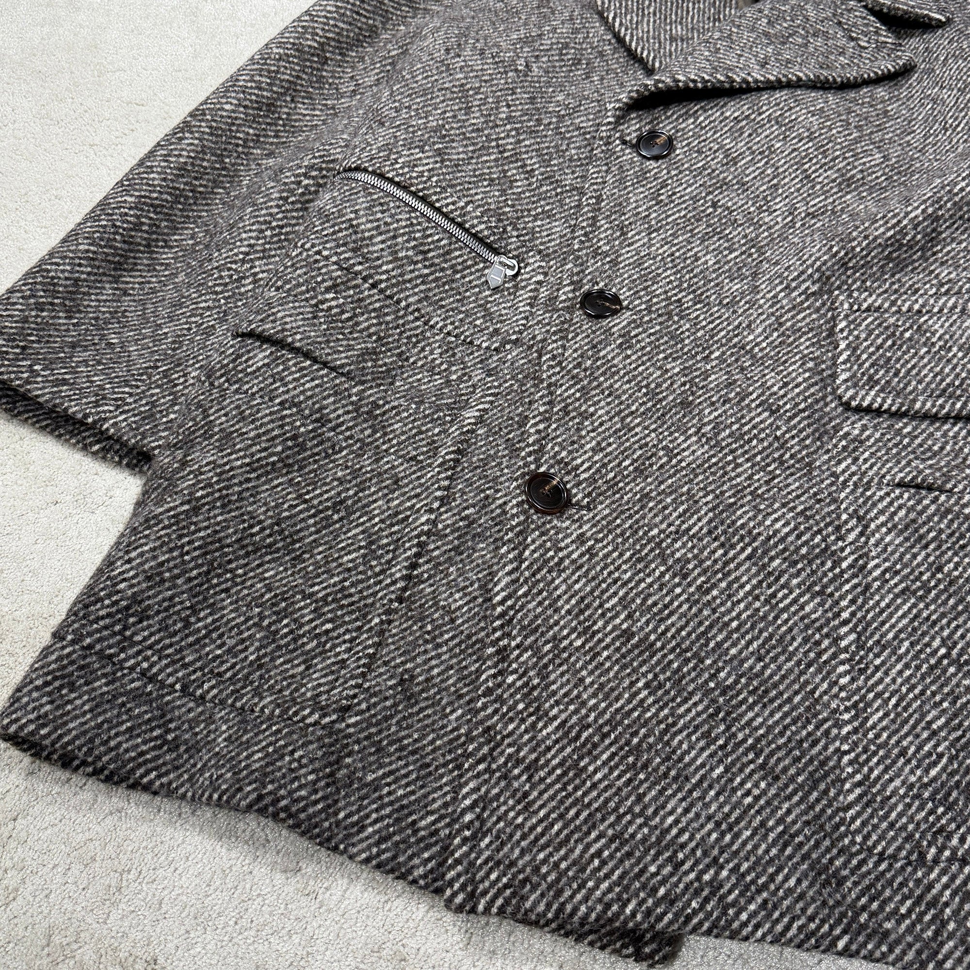 HERMES 2022AW Side Zip Wool Double Breasted Coat Size 50 エルメス サイドジップ ウール ダブルブレストコート サイズ50