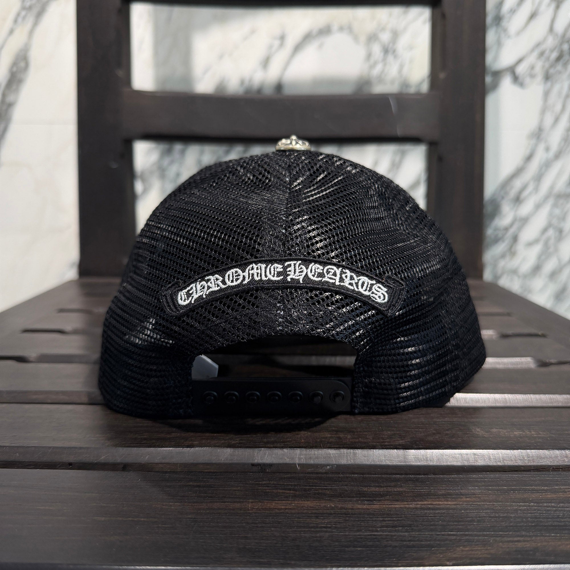 CHROME HEARTS FUCK Leather Patch Trucker Cap Size ONE SIZE (51-61