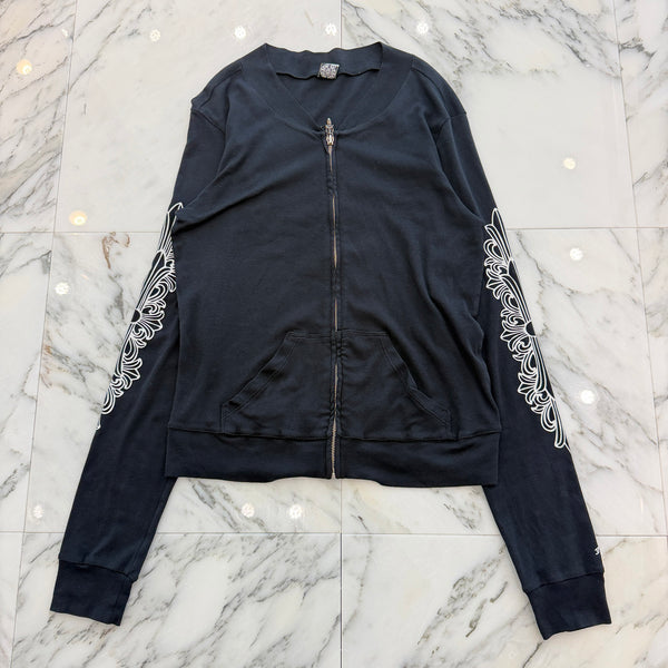 CHROME HEARTS Floral Cross Fuck You Print Track Jacket Size XL クロムハーツ フローラルクロス ファックユー トラックジャケット サイズXL