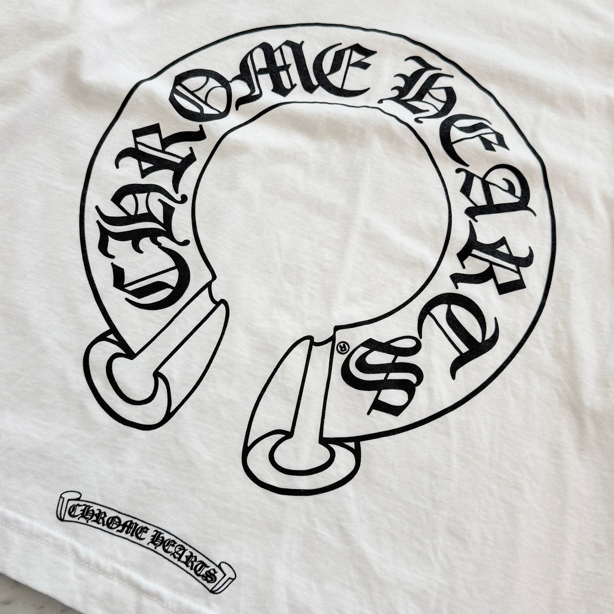 CHROME HEARTS Floral Cross Horseshoe Long Sleeve Tee Size XL クロムハーツ フローラルクロス ホースシュー ロングスリーブ Tシャツ サイズXL