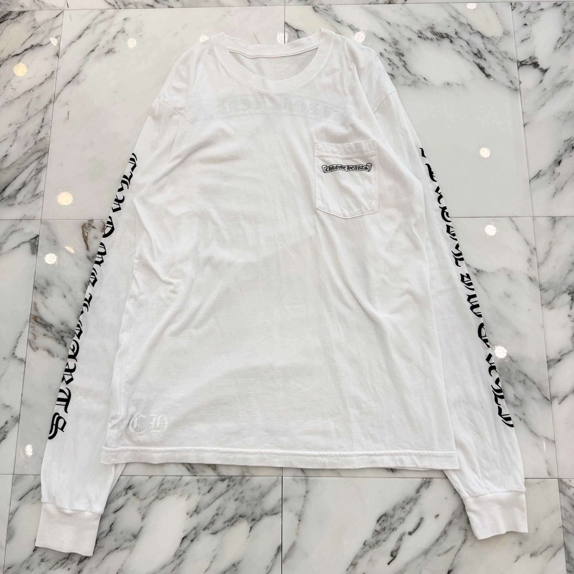 CHROME HEARTS Back Scroll Label Logo Long Sleeve Tee Size L クロムハーツ バックスクロールラベルロゴ ロングスリーブTシャツ サイズL