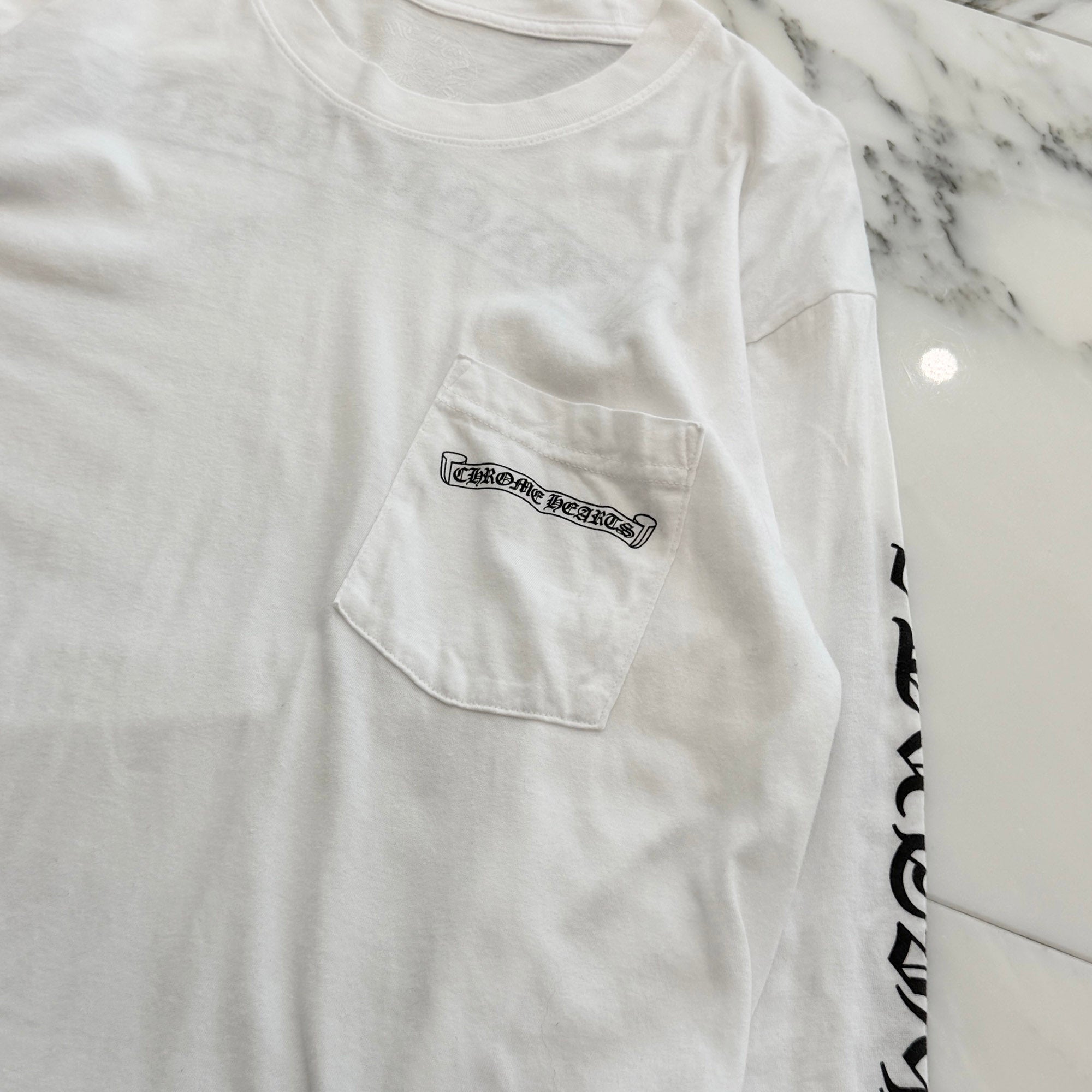 CHROME HEARTS Back Scroll Label Logo Long Sleeve Tee Size L クロムハーツ バックスクロールラベルロゴ ロングスリーブTシャツ サイズL