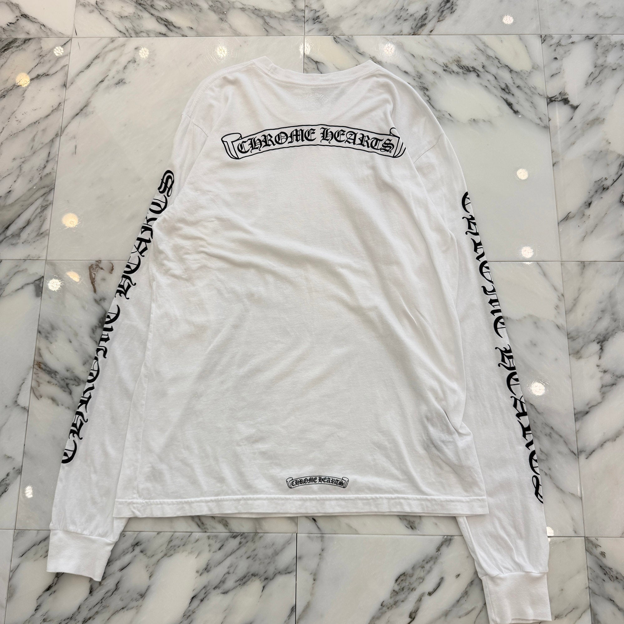 CHROME HEARTS Back Scroll Label Logo Long Sleeve Tee Size L クロムハーツ バックスクロールラベルロゴ ロングスリーブTシャツ サイズL