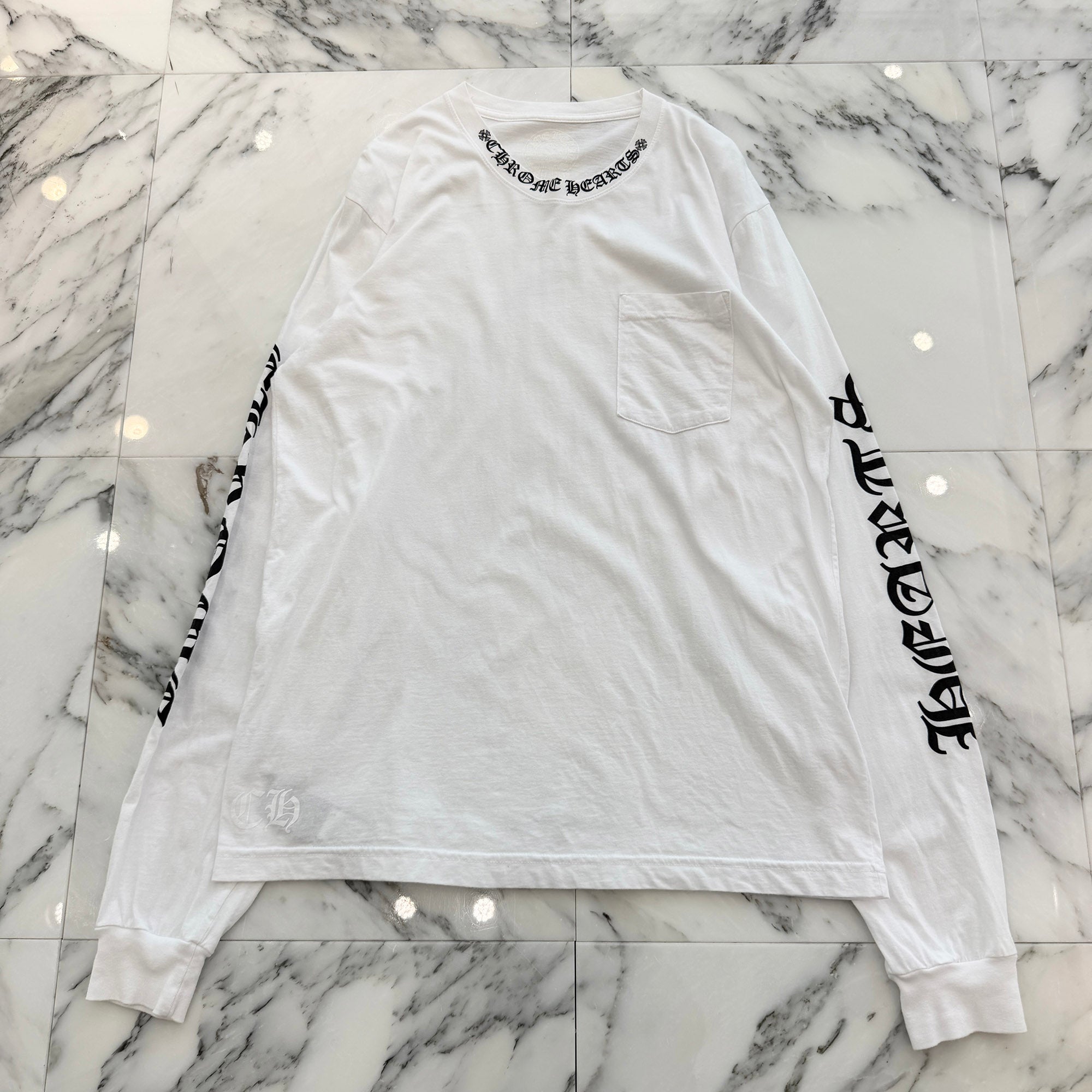 CHROME HEARTS Neck Logo Long Sleeve Tee Size L クロムハーツ ネックロゴ ロングスリーブTシャツ サイズL