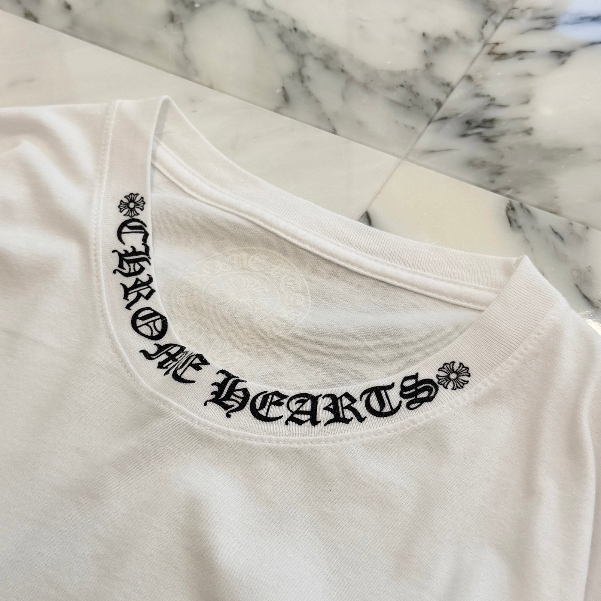 CHROME HEARTS Neck Logo Long Sleeve Tee Size L クロムハーツ ネックロゴ ロングスリーブTシャツ サイズL