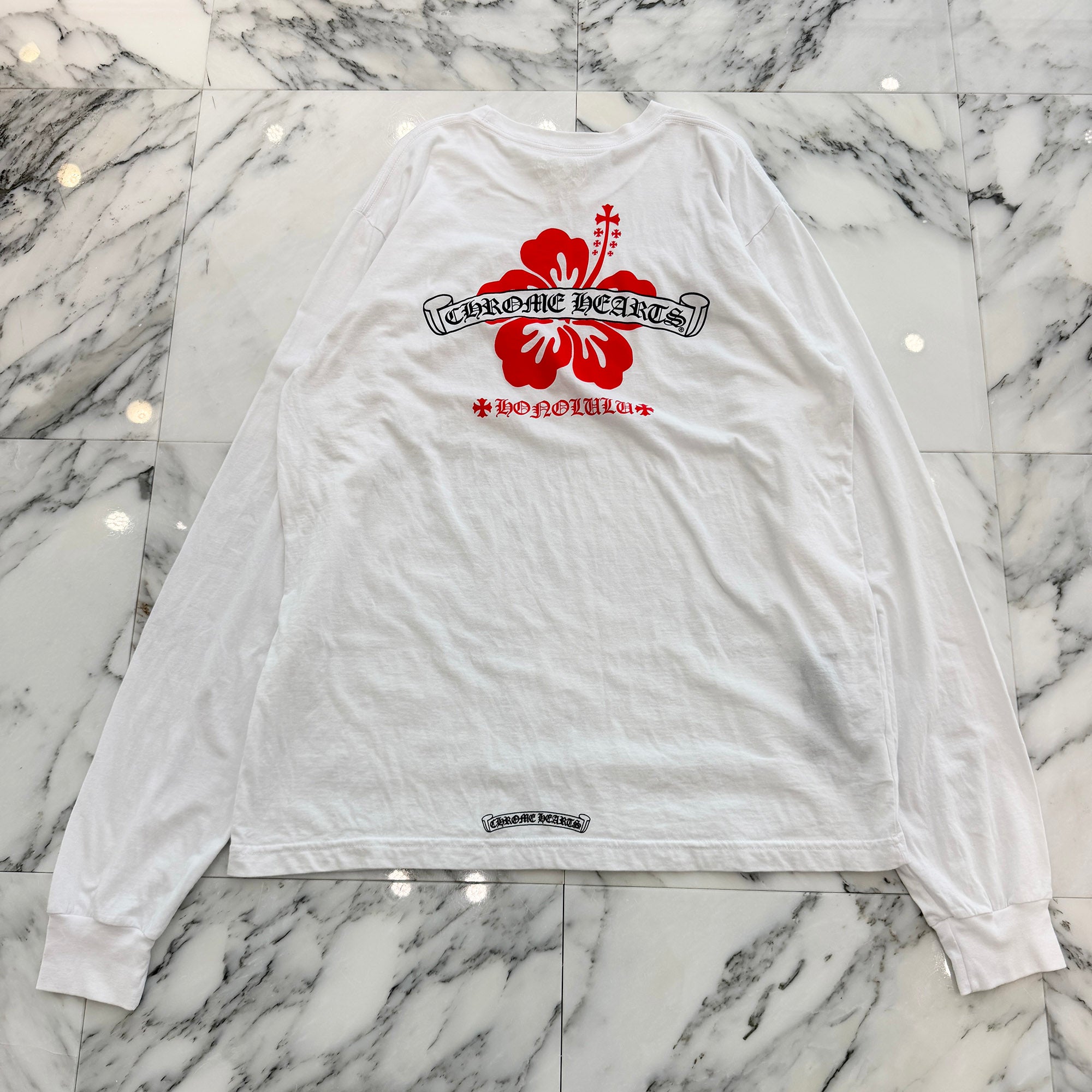 CHROME HEARTS Honolulu Limited Back Scroll Logo Long Sleeve Tee Size XL クロムハーツ ホノルル限定 バックスクロールロゴ ロングスリーブTシャツ サイズXL