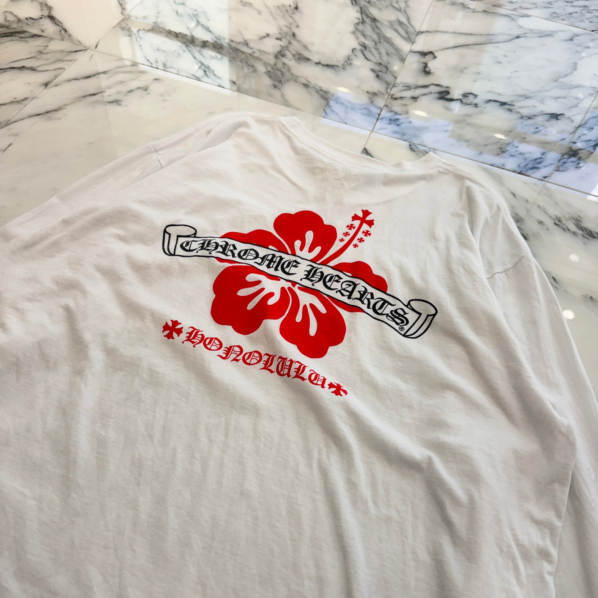 CHROME HEARTS Honolulu Limited Back Scroll Logo Long Sleeve Tee Size XL クロムハーツ ホノルル限定 バックスクロールロゴ ロングスリーブTシャツ サイズXL