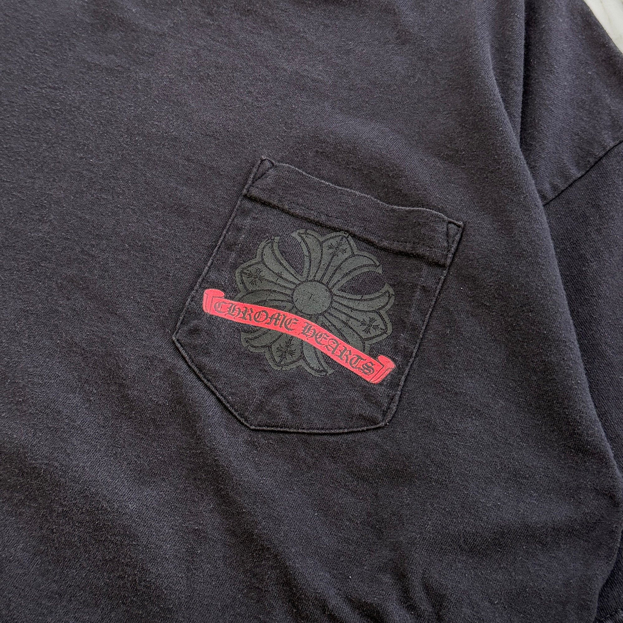 CHROME HEARTS CH Plus Scroll Red Horseshoe Tee Size XL クロムハーツ CHプラス スクロール レッド ホースシュー Tシャツ サイズXL