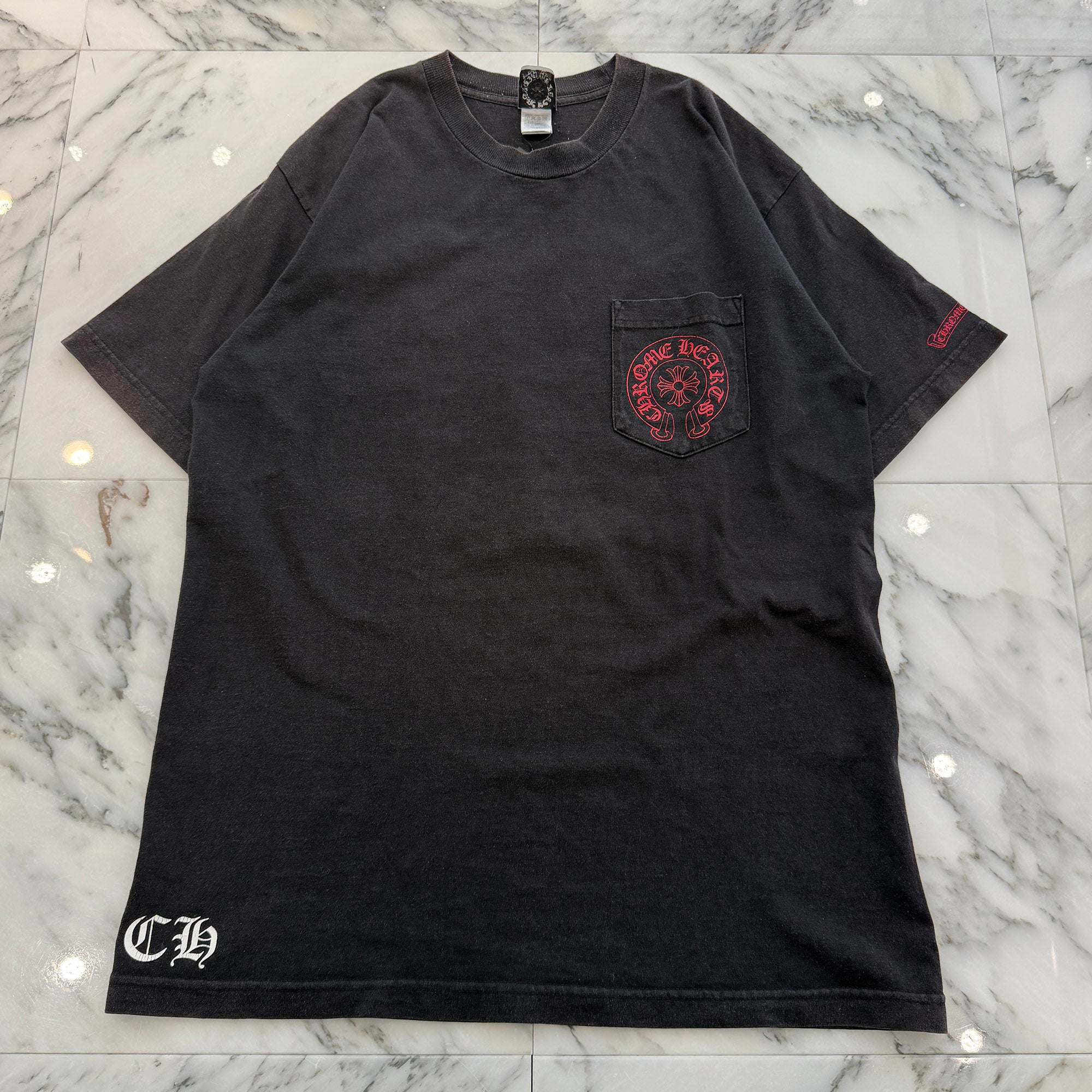 CHROME HEARTS Horseshoe on Floral Cross Snowflake Print Tee Size L クロムハーツ ホースシュー オン フローラルクロス スノーフレーク プリント Tシャツ サイズL