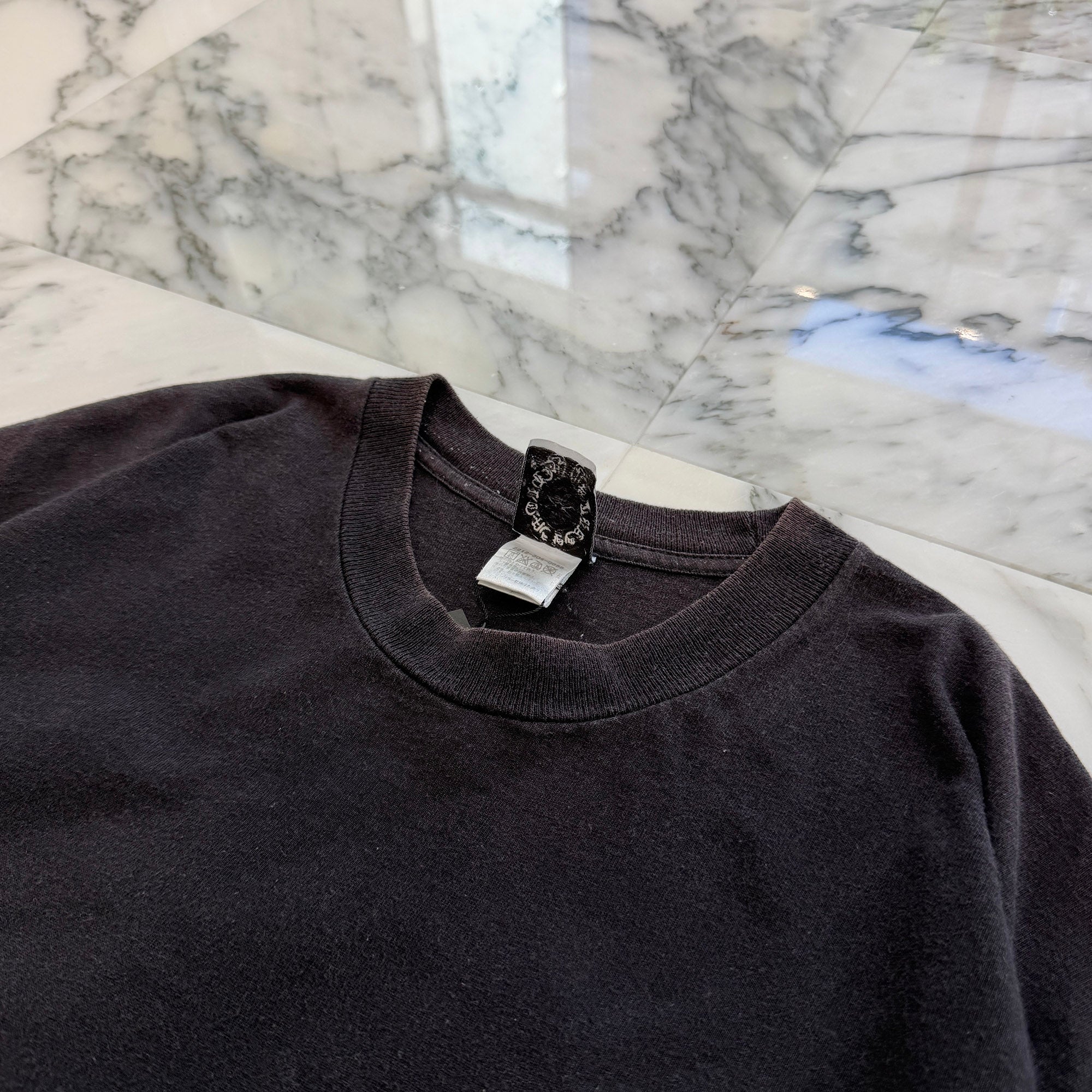 CHROME HEARTS Horseshoe on Floral Cross Snowflake Print Tee Size L クロムハーツ ホースシュー オン フローラルクロス スノーフレーク プリント Tシャツ サイズL