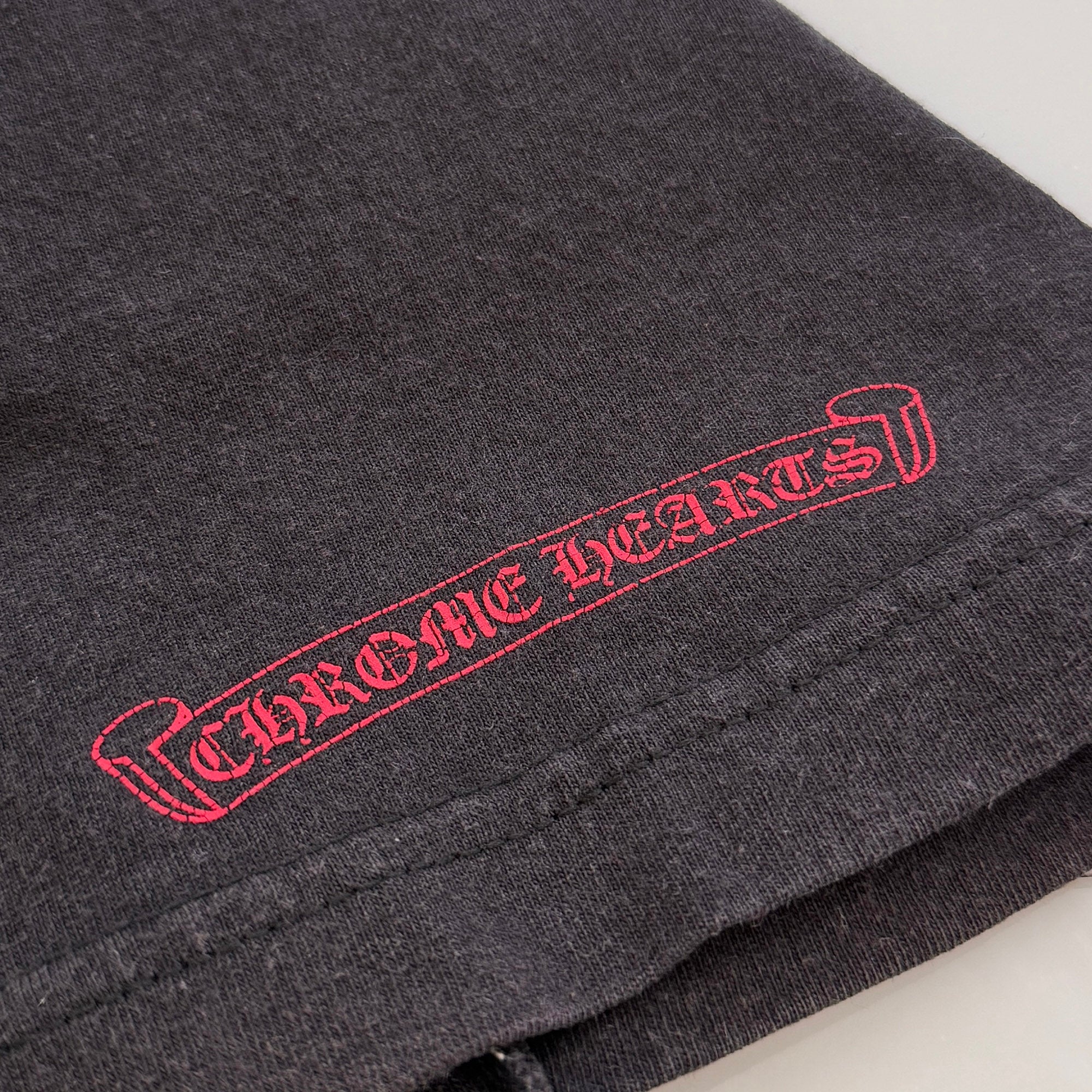 CHROME HEARTS Horseshoe on Floral Cross Snowflake Print Tee Size L クロムハーツ ホースシュー オン フローラルクロス スノーフレーク プリント Tシャツ サイズL
