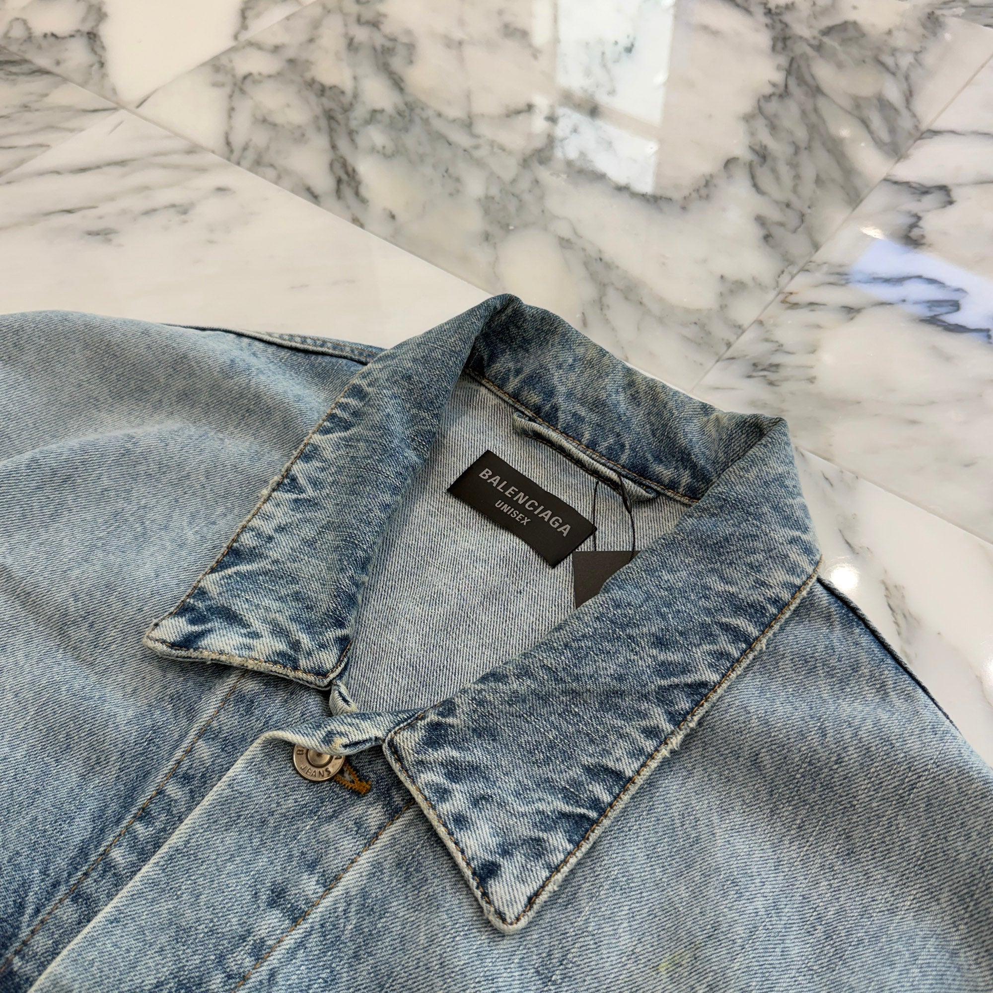 BALENCIAGA 2024AW Oversized Denim Tracker Jacket 681690 TRW55 Size 3 バレンシアガオーバーサイズ デニムトラッカージャケット サイズ3