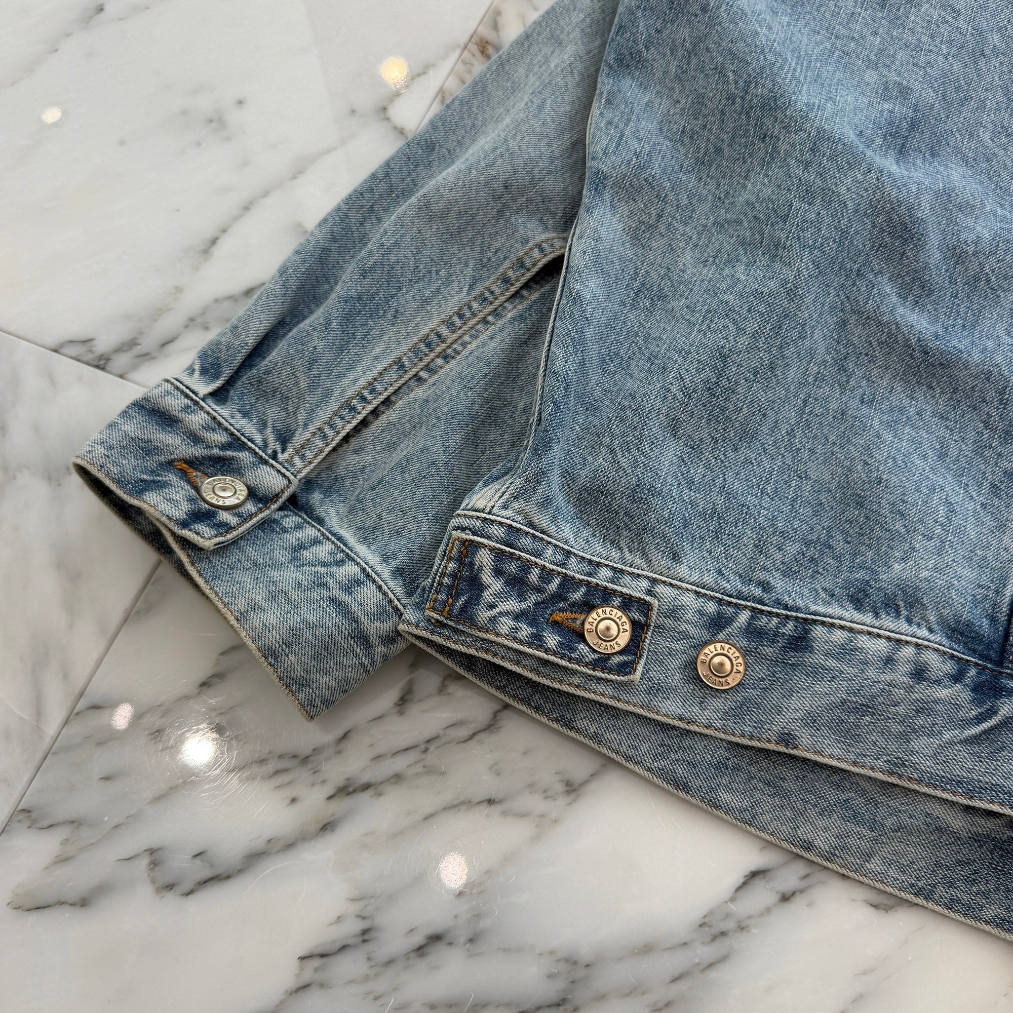 BALENCIAGA 2024AW Oversized Denim Tracker Jacket 681690 TRW55 Size 3 バレンシアガオーバーサイズ デニムトラッカージャケット サイズ3