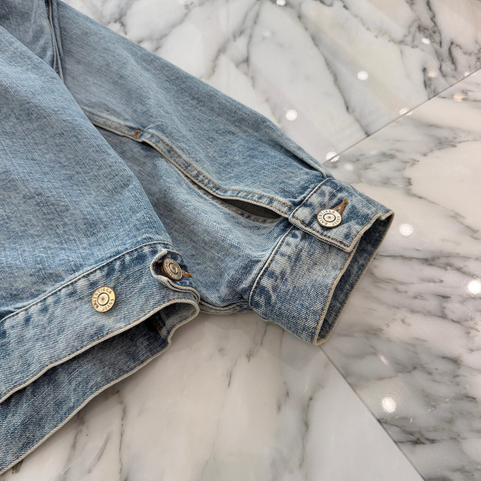 BALENCIAGA 2024AW Oversized Denim Tracker Jacket 681690 TRW55 Size 3 バレンシアガオーバーサイズ デニムトラッカージャケット サイズ3