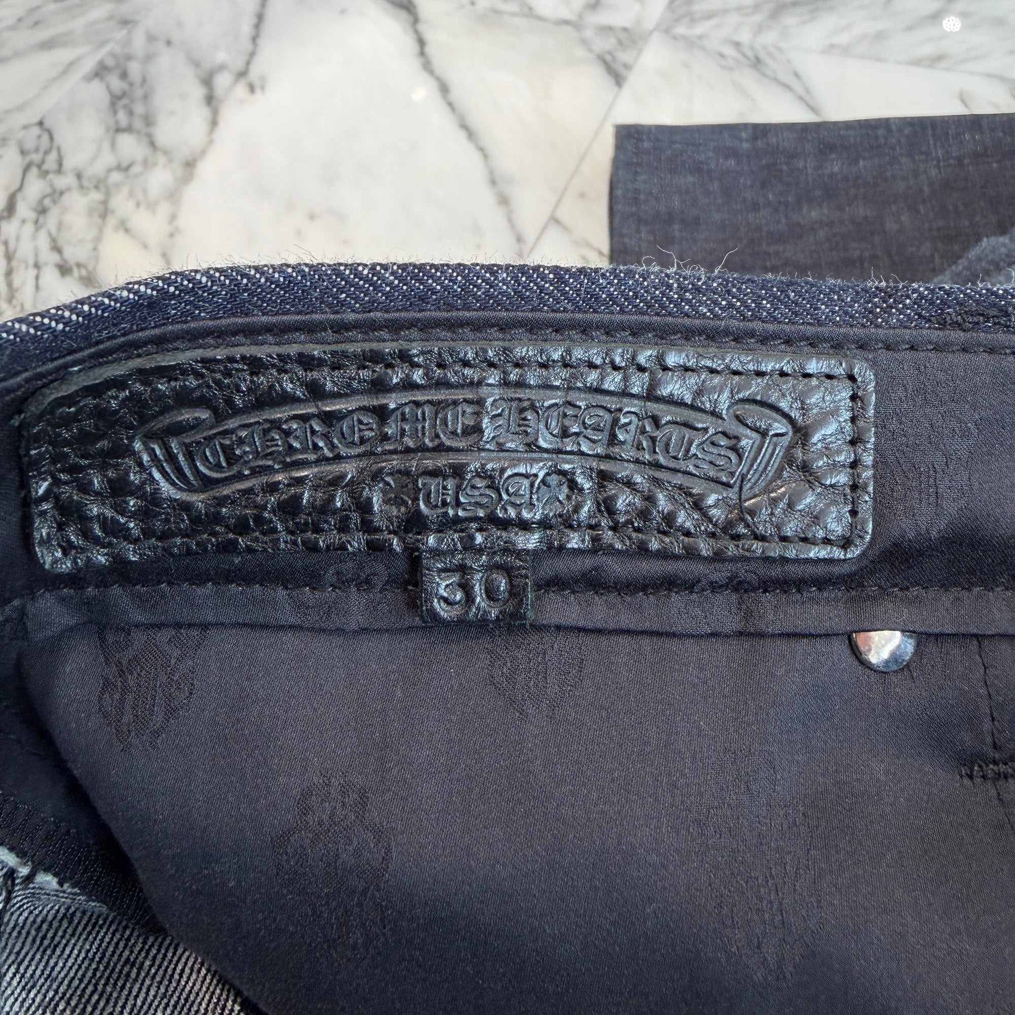 CHROME HEARTS KS FIT Cross Ball Button Denim Pants Size 30 クロムハーツ KSフィット クロスボールボタン デニムパンツ サイズ30