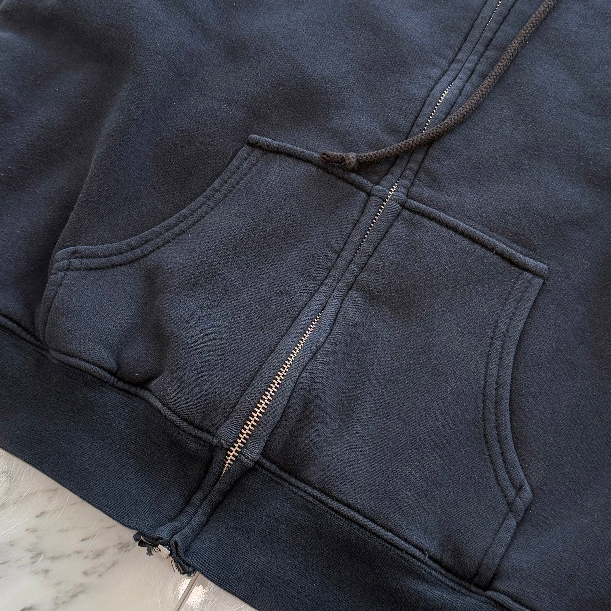 CHROME HEARTS FOTI Harris Teeter Back Knickerbocker Hotel Letter Print Thermal Zip Up Hoodie Size L クロムハーツ フォティ ハリスティーター バックニッカポッカホテル レタープリント サーマル ジップアップ フーディ サイズL
