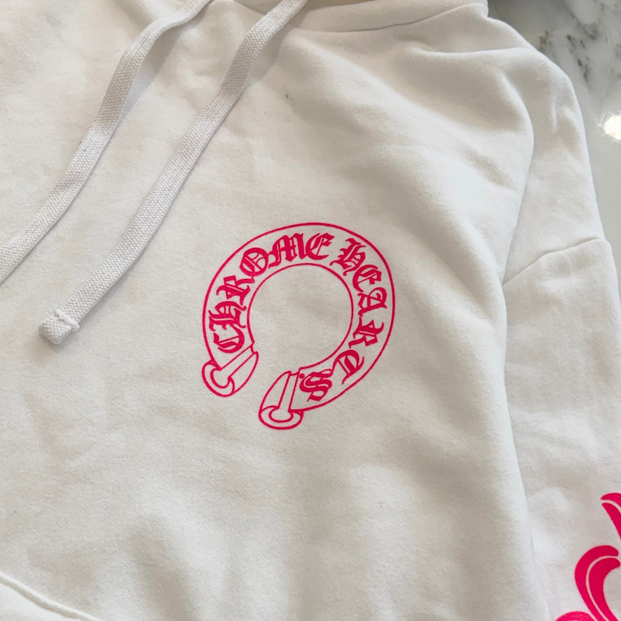 CHROME HEARTS 2025SS Floral Cross Horseshoe Pullover Hoodie Size S クロムハーツ フローラルクロス ホースシュー プルオーバーフーディ サイズS