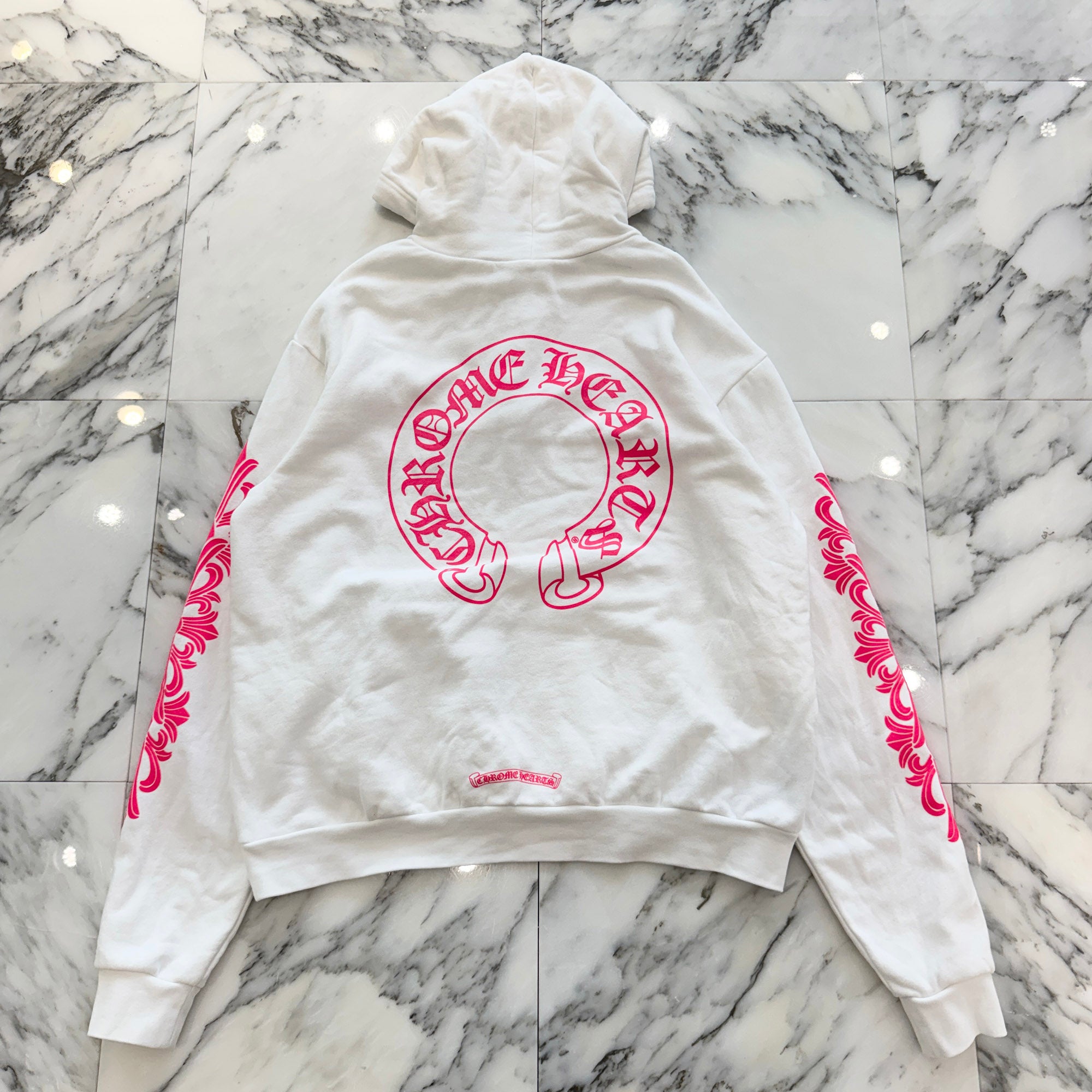 CHROME HEARTS 2025SS Floral Cross Horseshoe Pullover Hoodie Size S クロムハーツ フローラルクロス ホースシュー プルオーバーフーディ サイズS