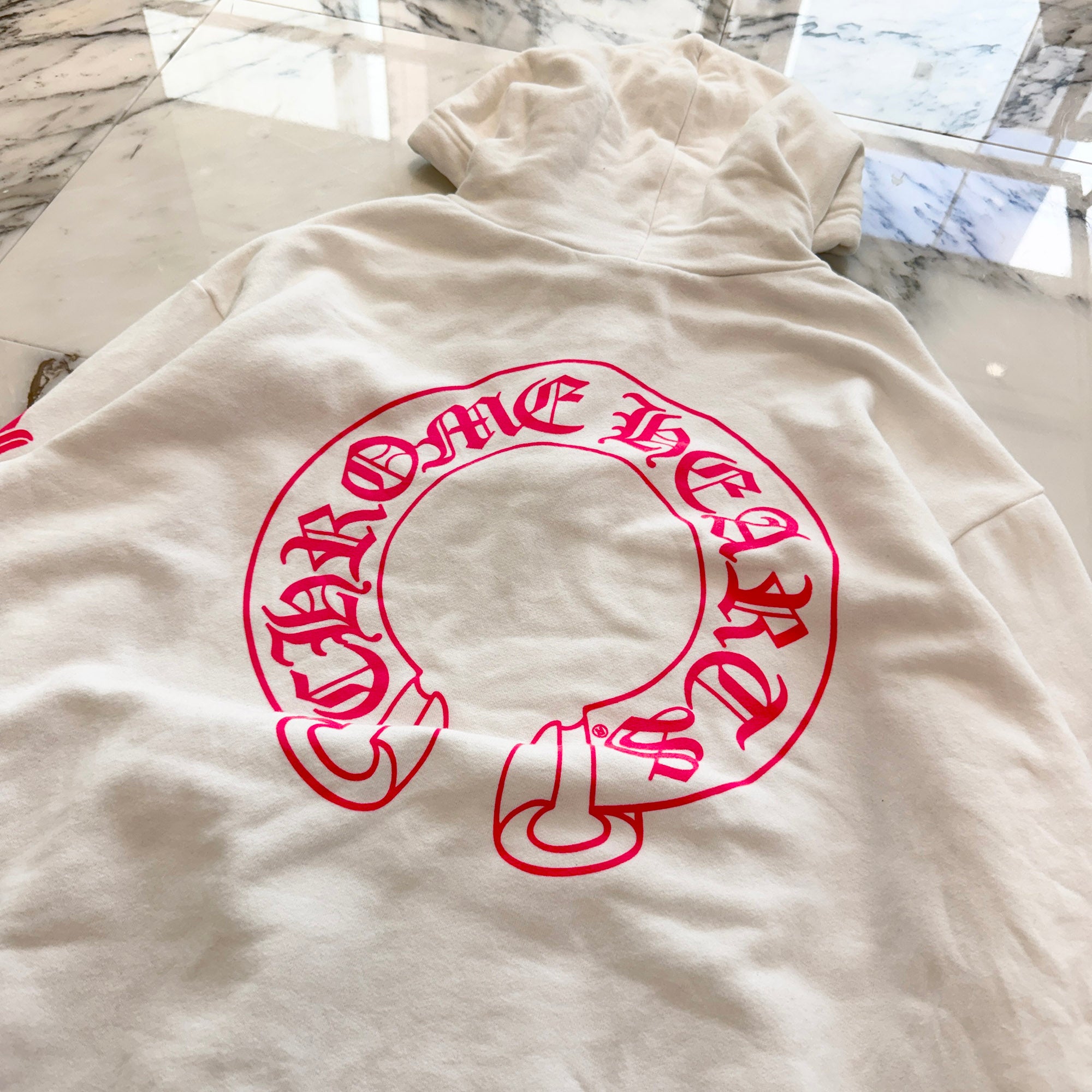 CHROME HEARTS 2025SS Floral Cross Horseshoe Pullover Hoodie Size S クロムハーツ フローラルクロス ホースシュー プルオーバーフーディ サイズS