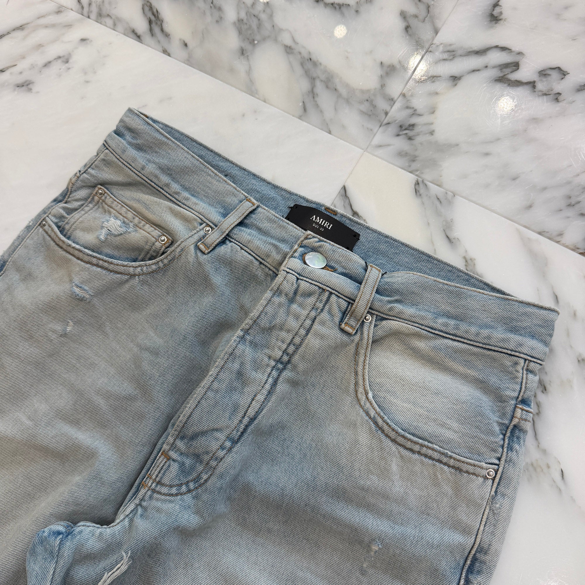 AMIRI 2026AW Distressed Straight Leg Flared Denim Pants Size 30 アミリ デストロイド ストレート フレア デニムパンツ サイズ30