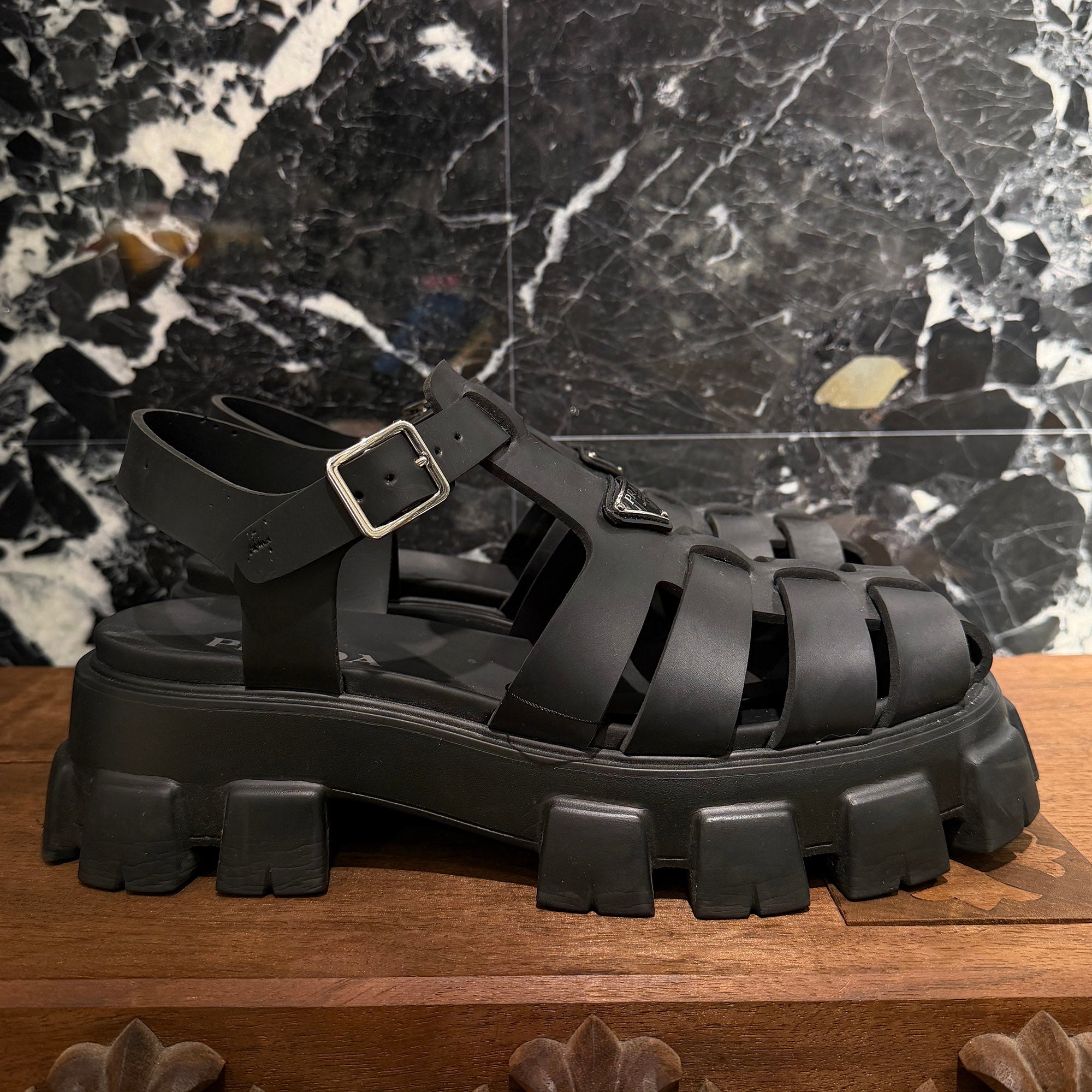 PRADA 2022SS Monolith Rubber Sandals 2X3083_3LKK_F0002 Size 10 (約29.0cm) プラダ モノリス ラバーサンダル サイズ10 (約29.0cm)