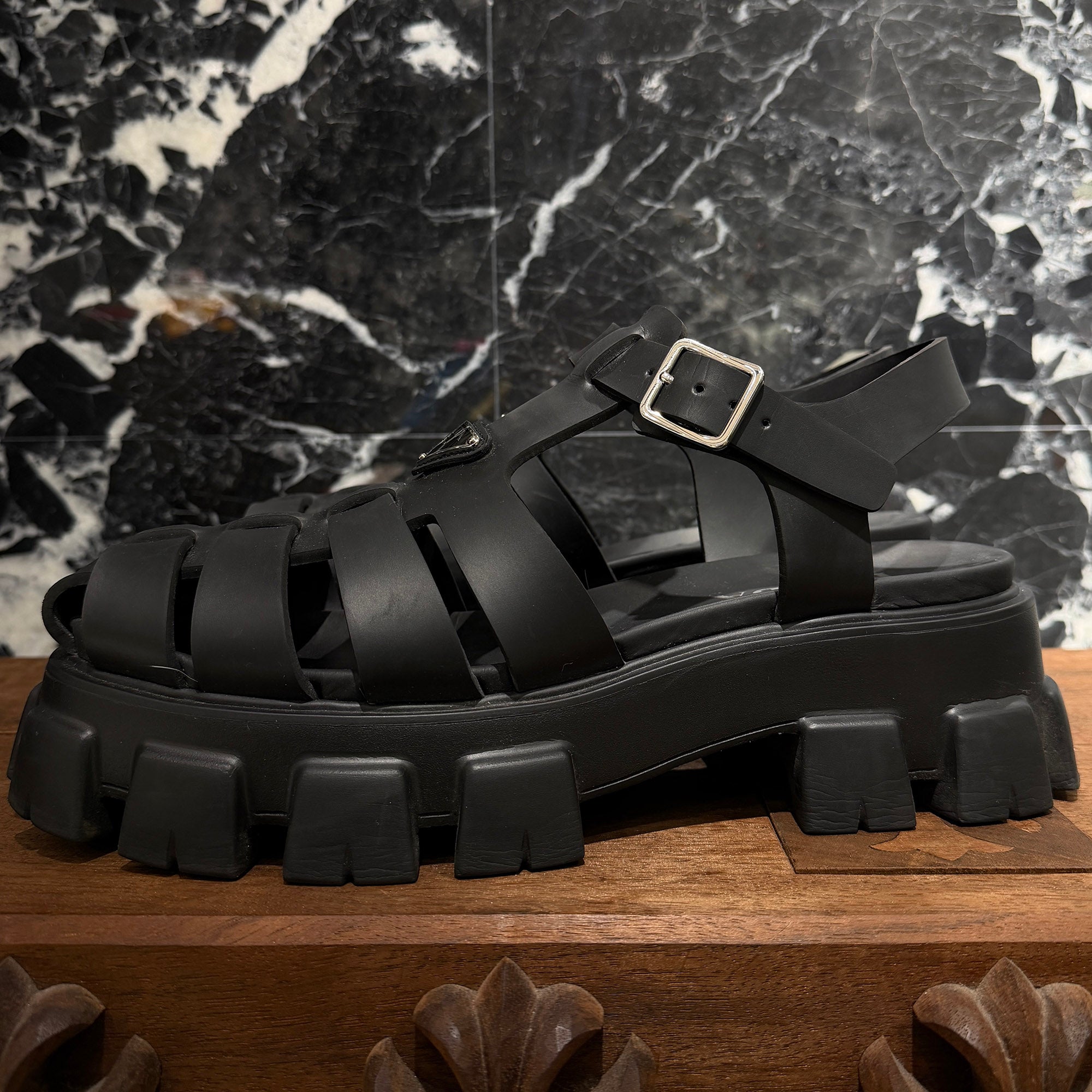 PRADA 2022SS Monolith Rubber Sandals 2X3083_3LKK_F0002 Size 10 (約29.0cm) プラダ モノリス ラバーサンダル サイズ10 (約29.0cm)