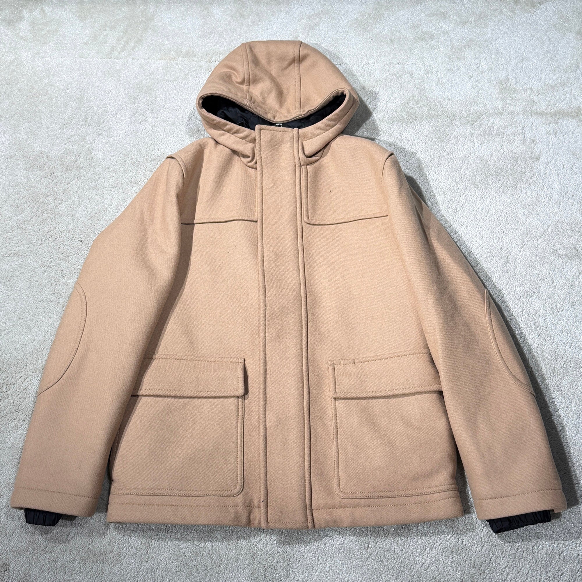 PRADA 2019AW Zip Up Wool Hooded Duffel Coat SGB131 S192 W3Q Size 52 プラダ ジップアップ ウール フーデッド ダッフルコート サイズ52