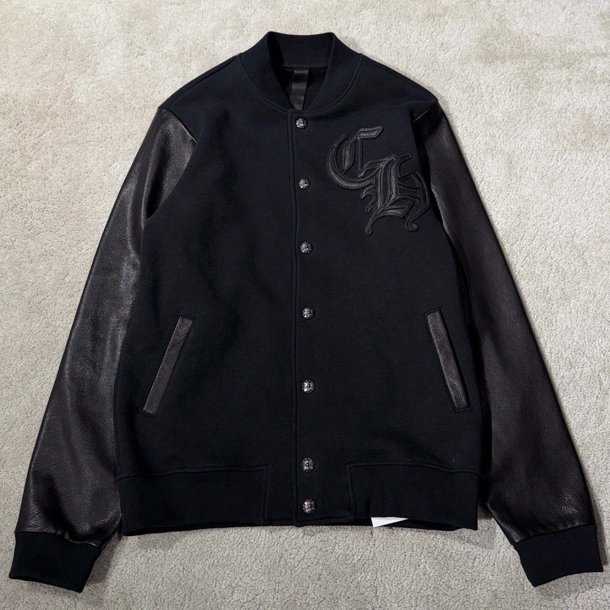 CHROME HEARTS LETTERMAN CH Leather Patch Blouson Jacket Size M クロムハーツ レターマン CHレザーパッチ ブルゾンジャケット サイズM