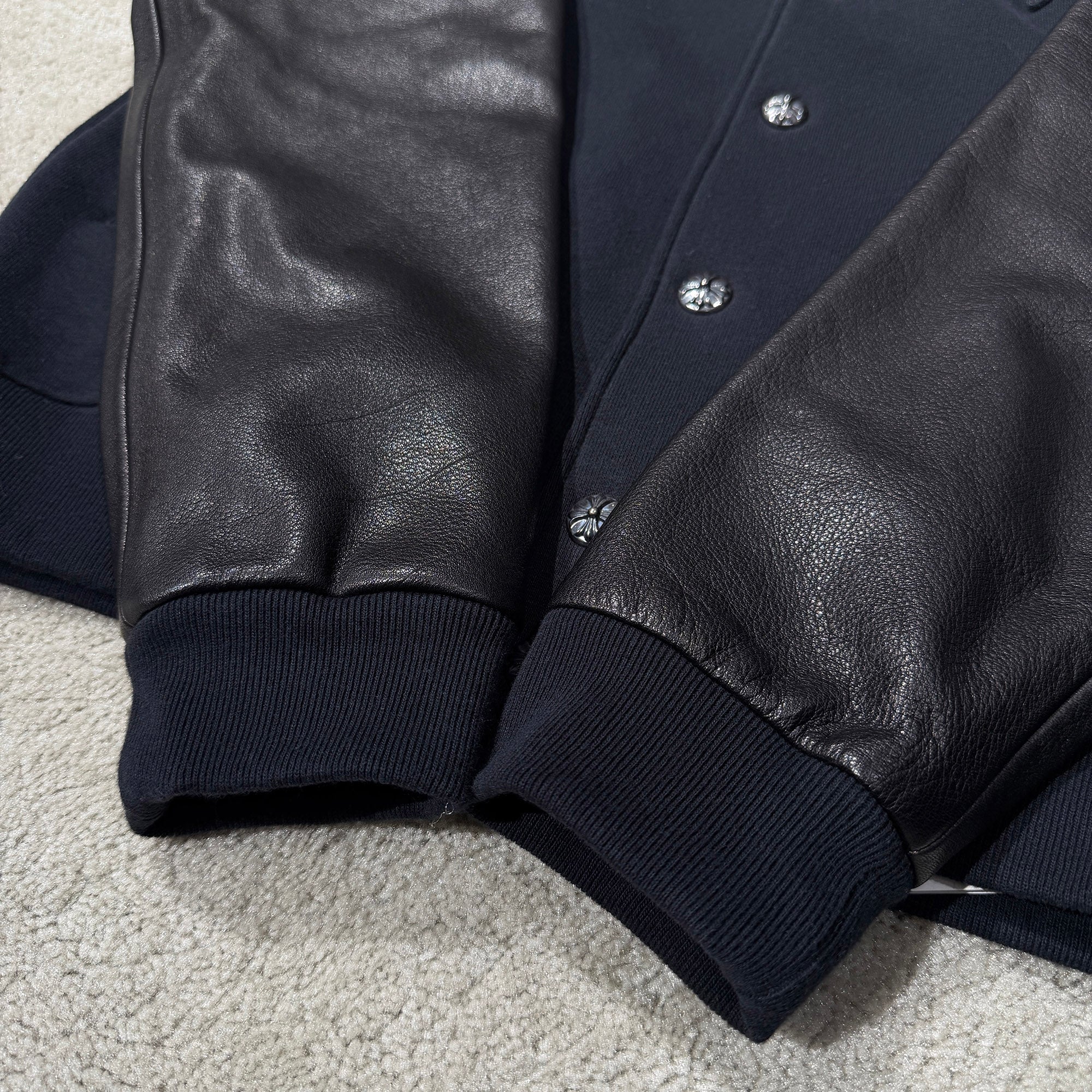 CHROME HEARTS LETTERMAN CH Leather Patch Blouson Jacket Size M クロムハーツ レターマン CHレザーパッチ ブルゾンジャケット サイズM