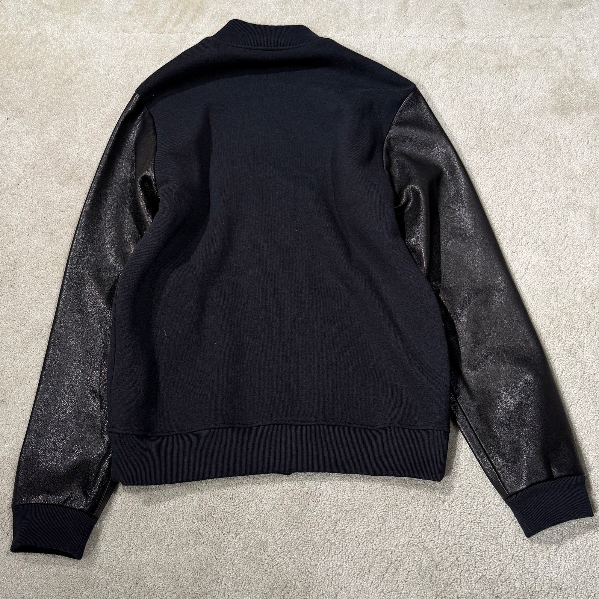 CHROME HEARTS LETTERMAN CH Leather Patch Blouson Jacket Size M