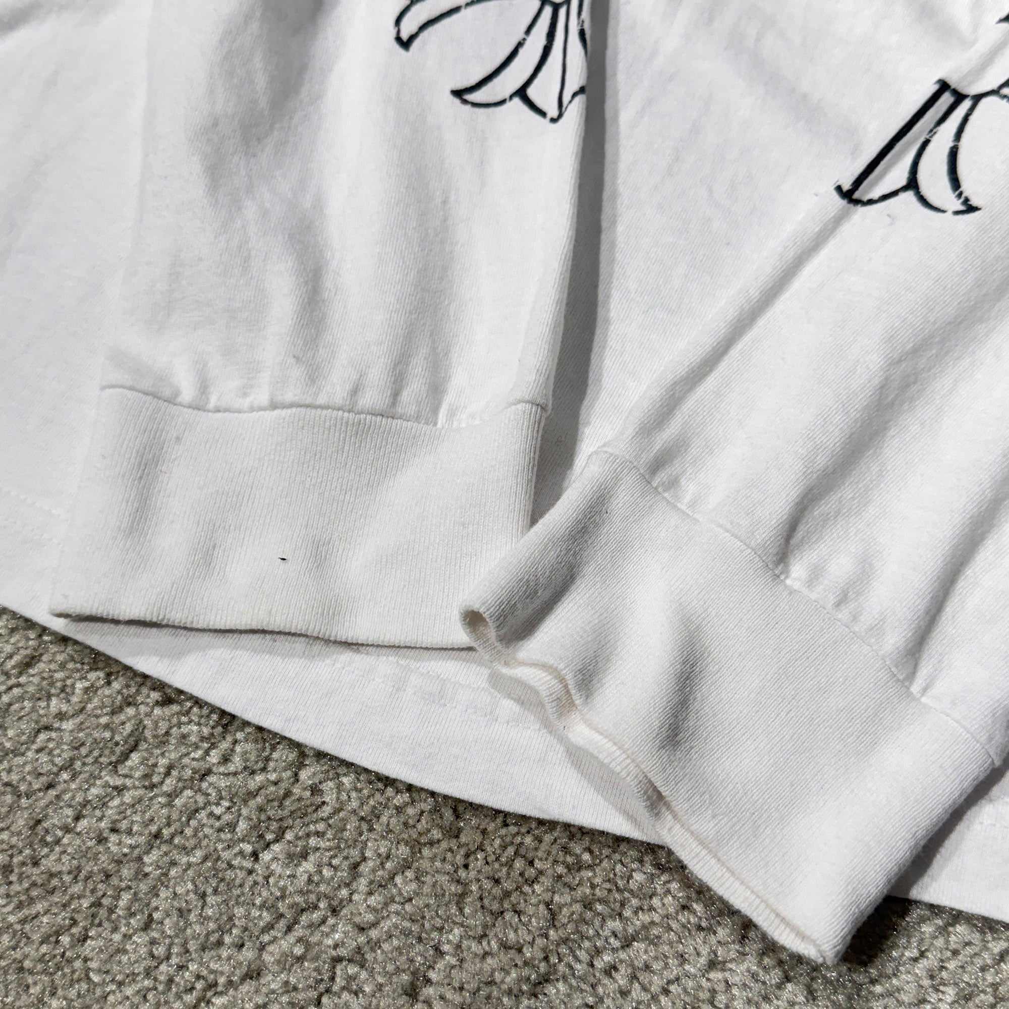 CHROME HEARTS Back Crack Horseshoe Print CH Plus Logo Long Sleeve Tee Size L クロムハーツ バック クラック ホースシュープリント CHプラス ロゴ ロングスリーブ Tシャツ サイズL