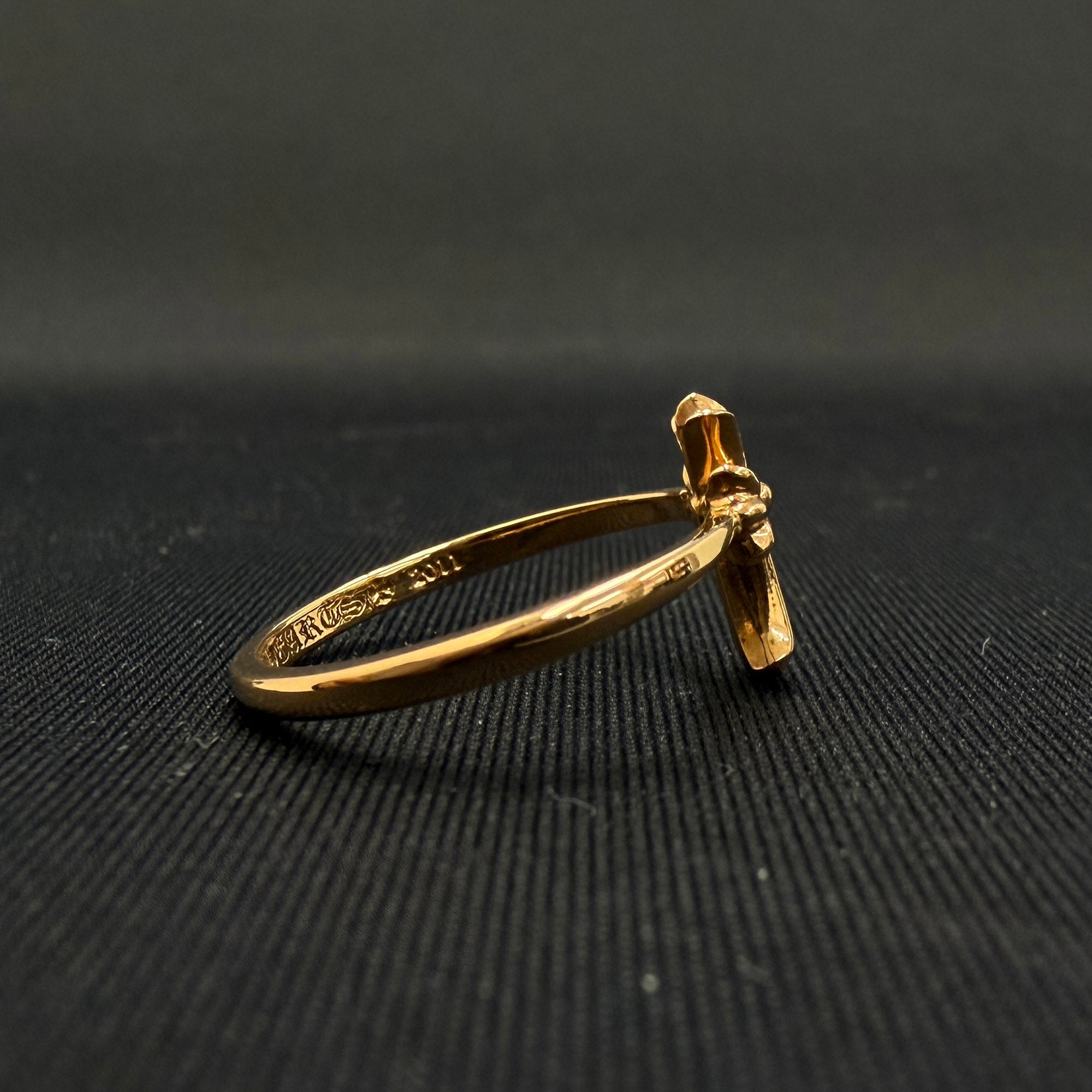 CHROME HEARTS 22K Bubble Gum CH Cross Ring Size 14号 クロムハーツ