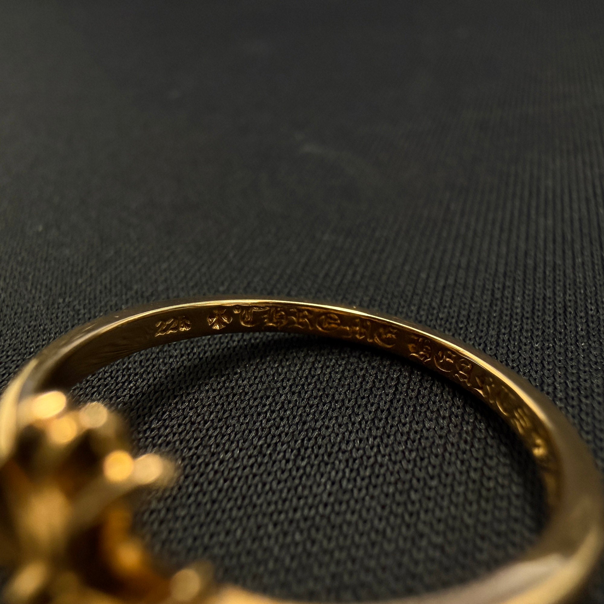 CHROME HEARTS 22K Bubble Gum CH Cross Ring Size 14号 クロムハーツ 22K バブルガム CHクロス リング サイズ14号